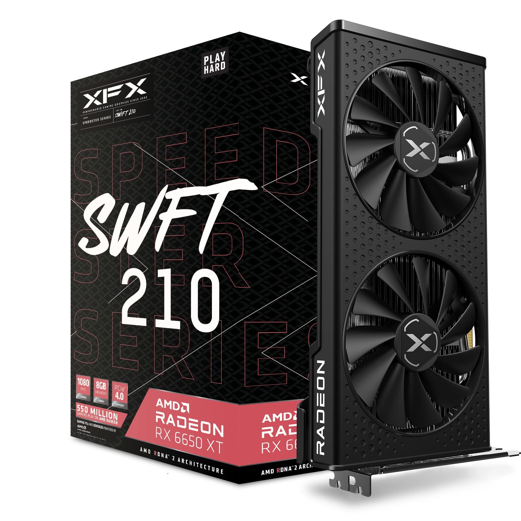 XFX SWFT210 RADEON RX 6650 XT CORE Gaming
XFX SWFT210 RADEON RX 6650 XT هسته بازی