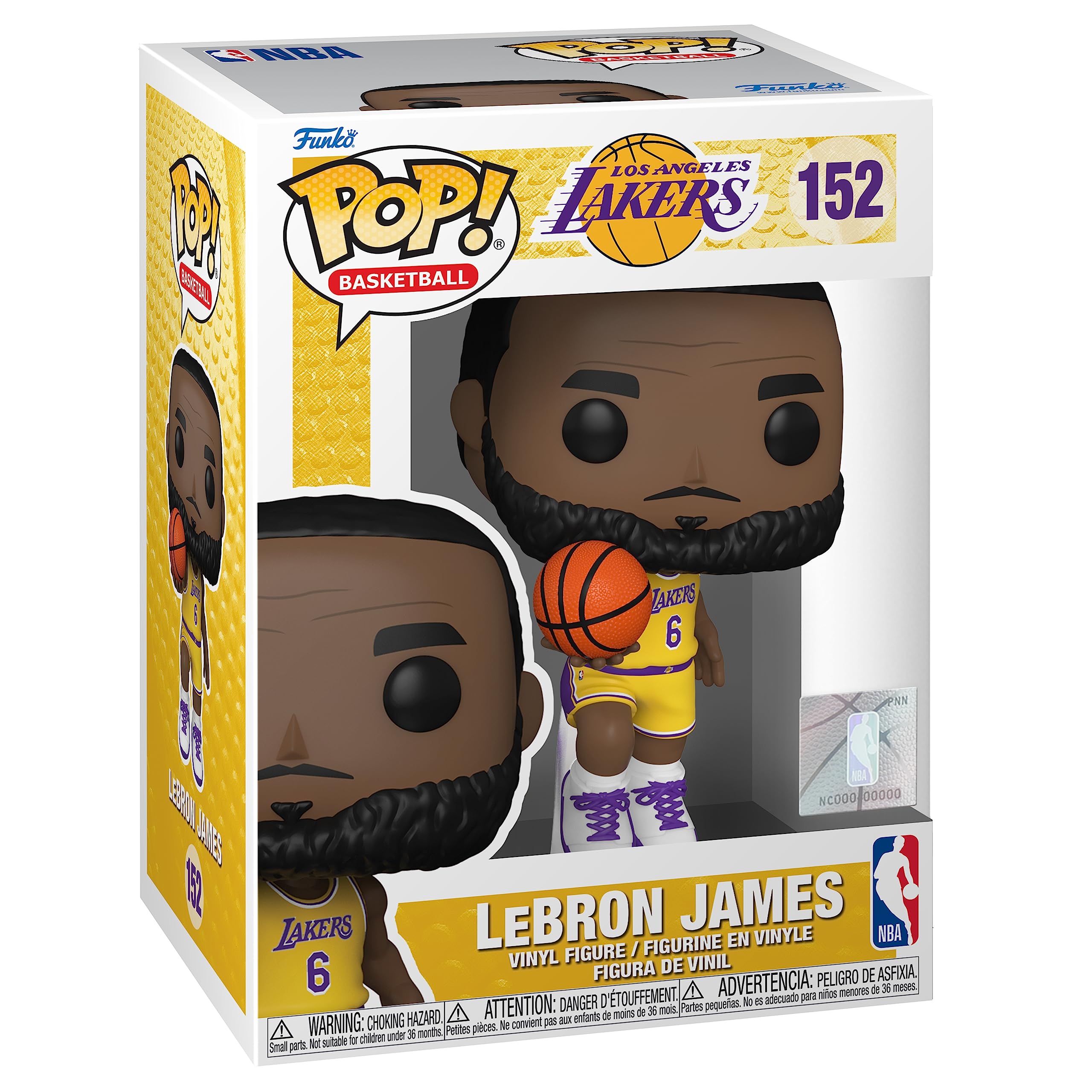 Figurine جالب NBA: لیکرز - لبران جیمز # 6 - شماره گردآوری شده - ایده هدیه - کالاهای رسمی - اسباب بازی برای کودکان و بزرگسالان - طرفداران ورزش - مدل فیگور برای مجموعه داران و نمایش