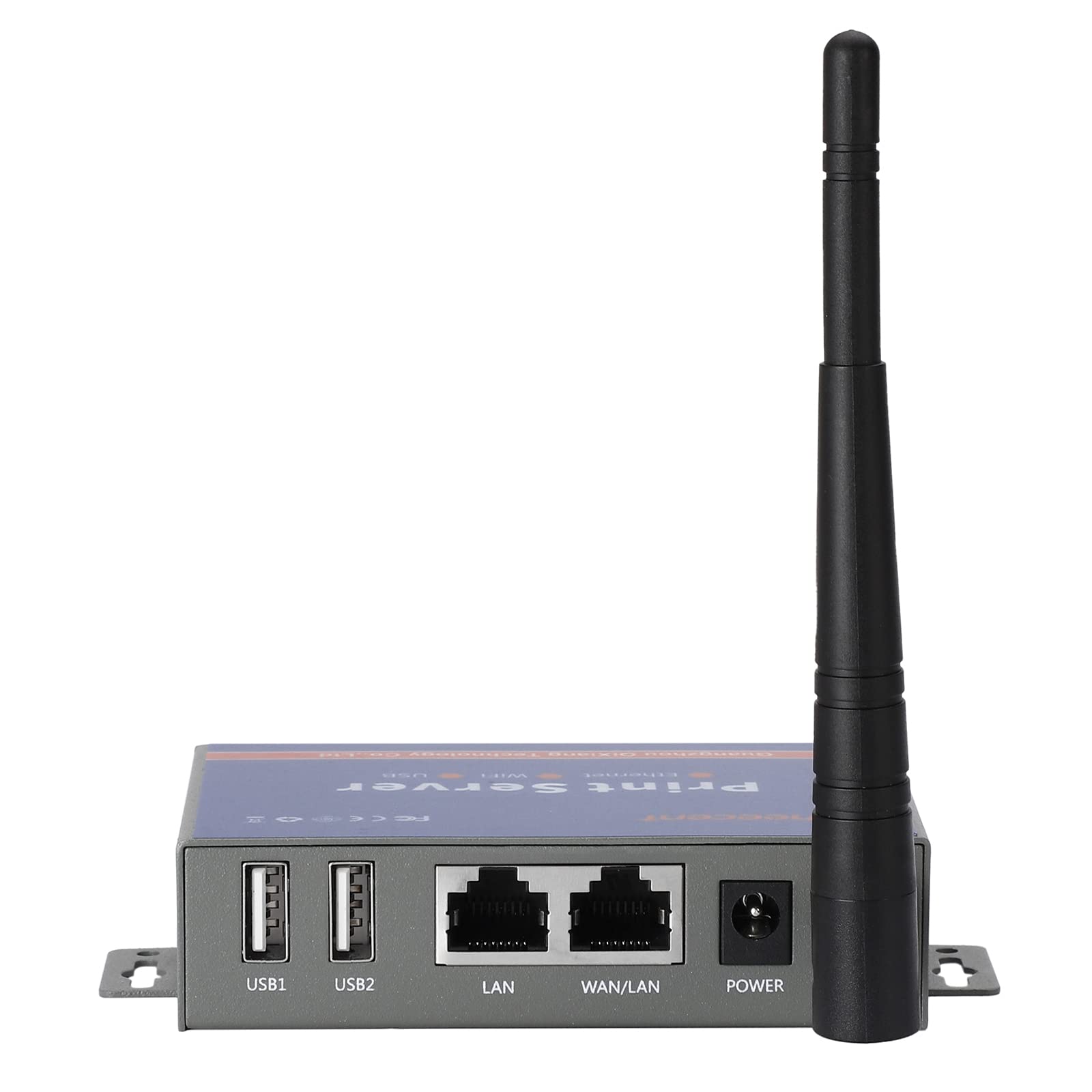 سرور پرینت بی‌سیم برای پرینتر USB (غیر Plug&Play)، سرور پرینت دو پورت USB، تبدیل پرینتر سیمی به شبکه بی‌سیم WiFi اترنت - سازگار با ویندوز، مک، لینوکس - سرور پرینت WiFi USB CR202