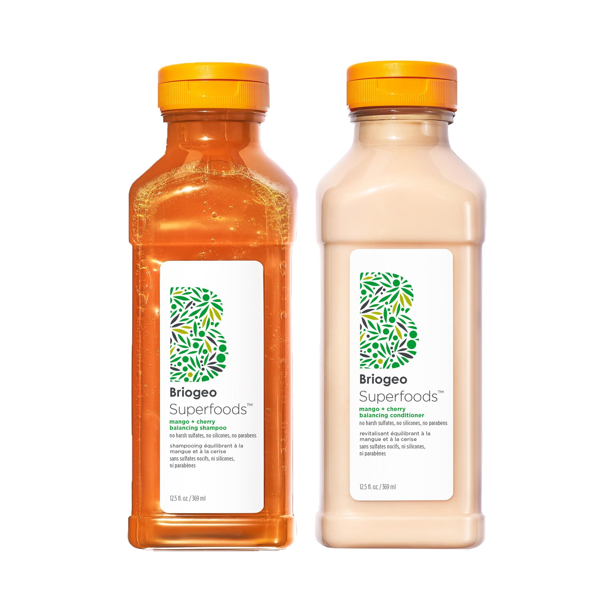 شامپو و کاندیشنر تعادلی مانگو + گیلاس Superfoods از بریوجیو، 739 میلی‌لیتر