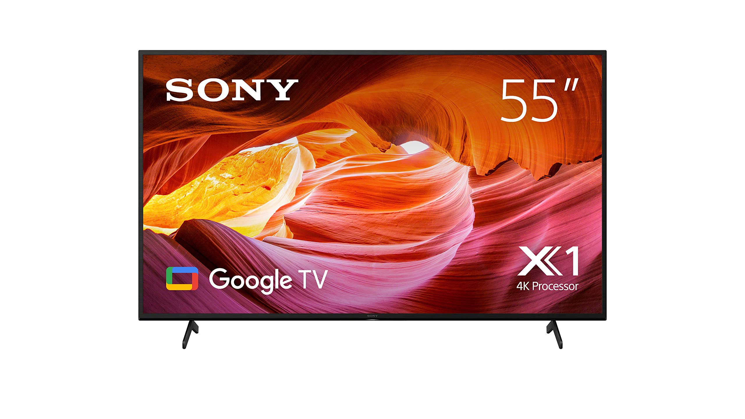 سونی بریویا 55 اینچ تلویزیون 4K UHD با داینامیک بالا و هوش مصنوعی گوگل - مدل KD-55X75K (مدل 2022) - نسخه ایالات متحده عربی متحده 55 اینچ تلویزیون تنها سری X75K