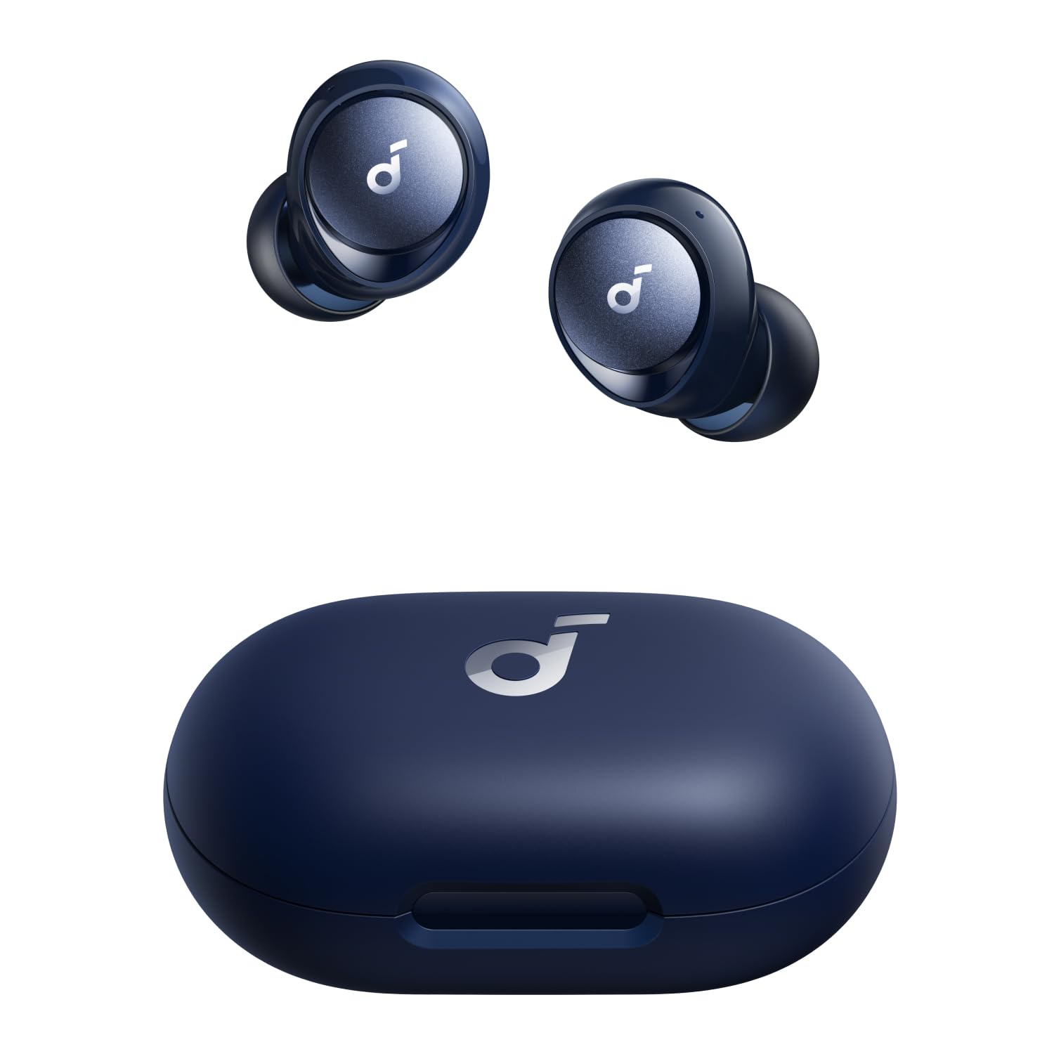 ساندکور توسط آنکر Space A40 هدفون بی‌سیم Noise Cancelling فعال قابل تنظیم، کاهش نویز تا ۹۸٪، زمان پخش ۵۰ ساعت، صدای با کیفیت Hi-Res، آسایش بخش، شخصی‌سازی اپلیکیشن، شارژ بی‌سیم از طریق رنگ آبی