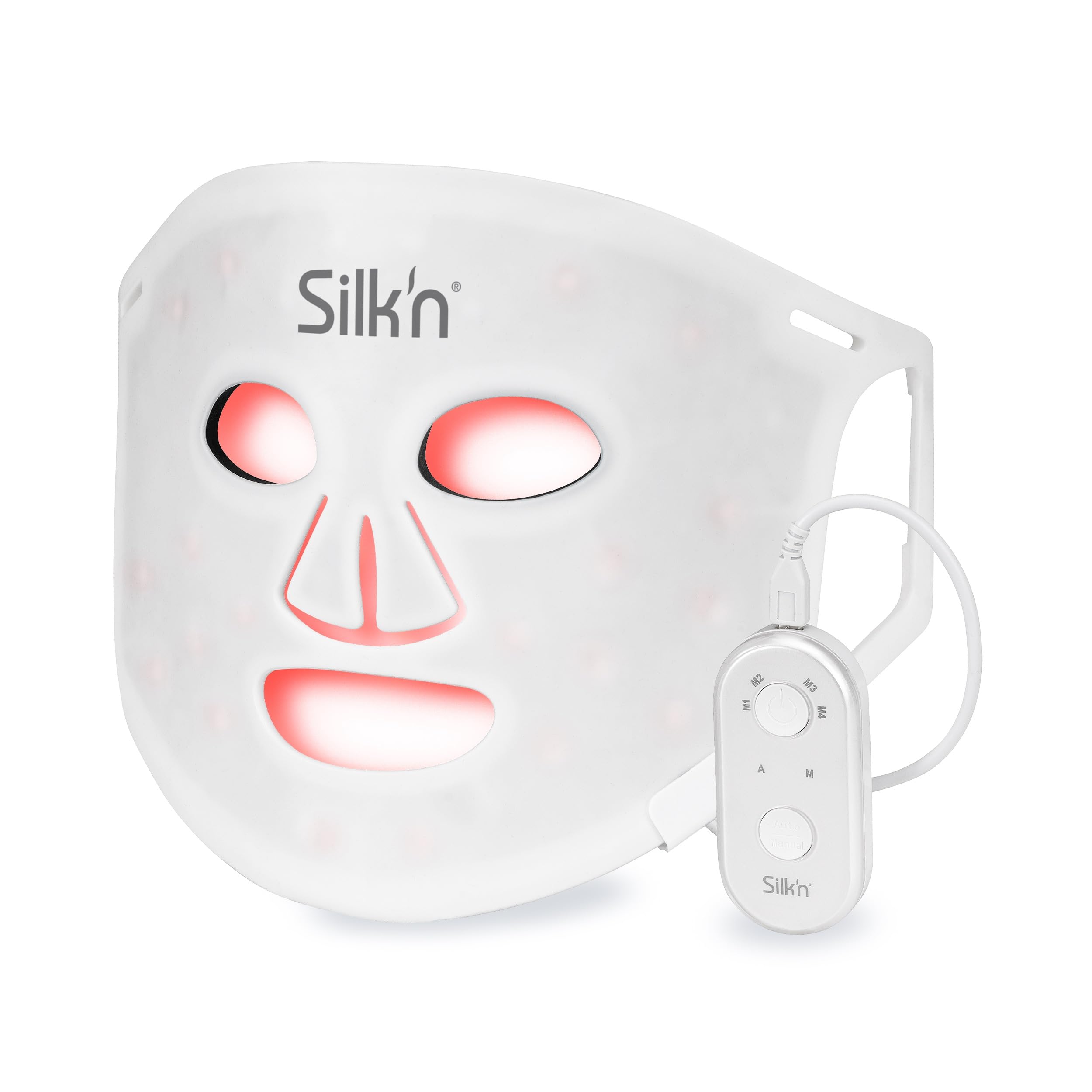 Silk'n LED Light Therapy Face Mask (Red, Blue, Yellow and Purple), Anti-Aging, Anti-Inflammatory, Soothing, Anti-Acne, Scar Treatment