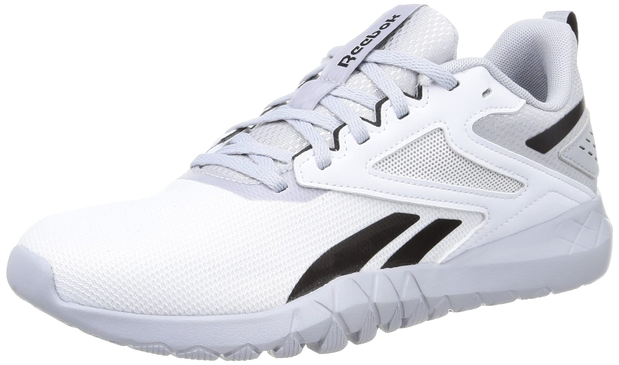 کفش مردانه Reebok FLEXAGON ENERGY TR 4 به سایز ۴۲ اروپا با رنگ‌های طلایی تیره، سفید و سیاه