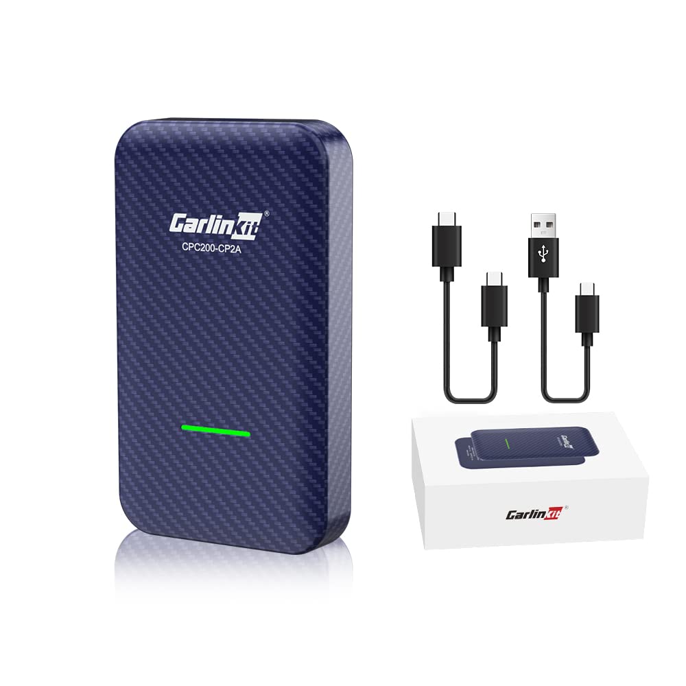 Carlinkit 4.0 آداپتور بی‌سیم Apple CarPlay و Android Auto 2 در 1 برای مدل‌های خودرویی با CarPlay سیمی سال: 2016-2025، پلاگ اند پلی، پشتیبانی از بروزرسانی آنلاین/پیام‌ها/نقشه‌ها/موسیقی...