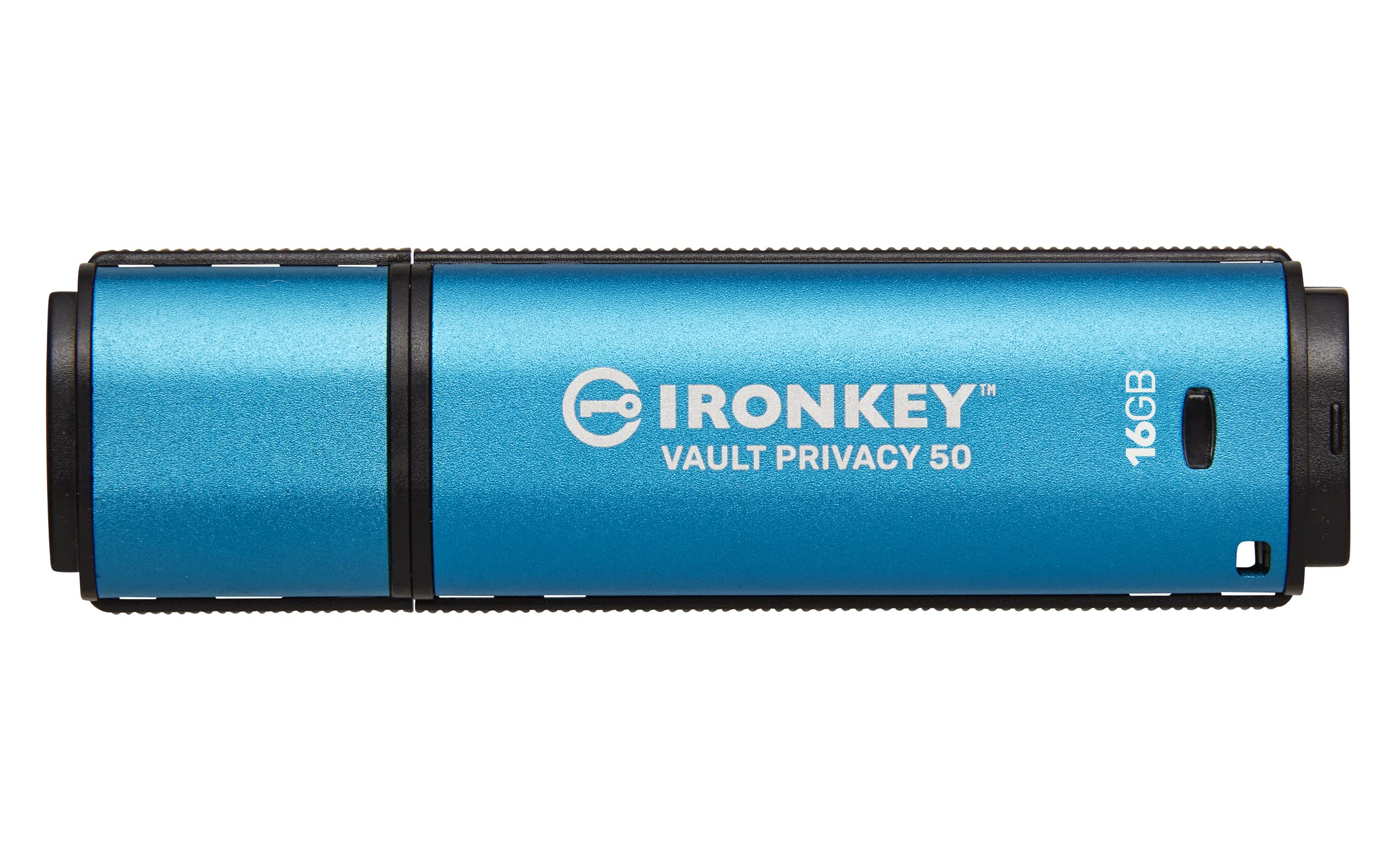 Kingston IronKey Vault Privacy 50 16GB Encrypted USB | FIPS 197 | AES-256bit | حفاظت در برابر حمله BadUSB | گزینه‌های چندگانه رمز عبور | IKVP50/16GB USB-A 16GB