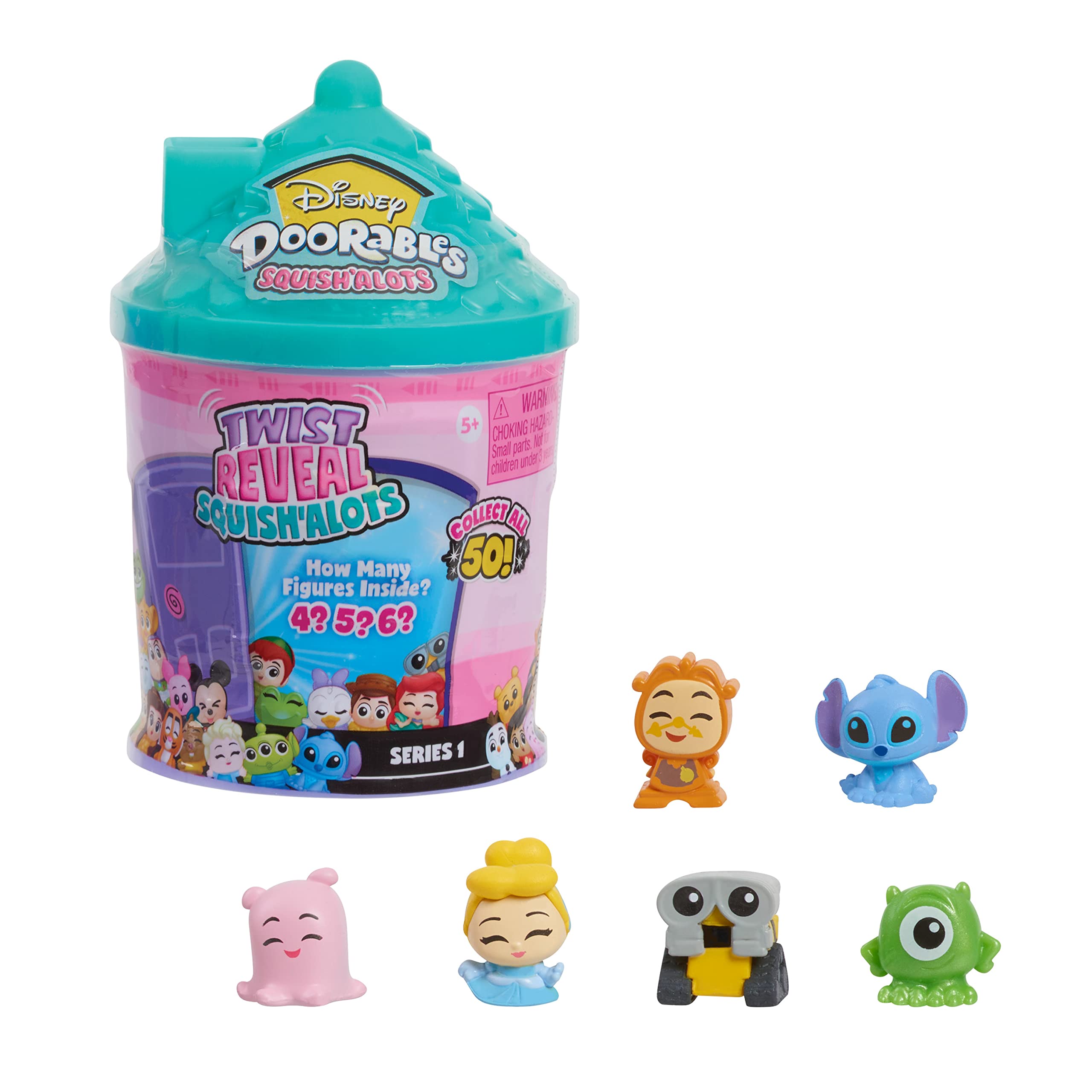 سری اول از DOORABLES Disney Squish’Alots ، بسته‌های کورکورانه جمع‌آوری‌پذیر شامل اشکال داخل کپسول، اسباب‌بازی‌های رسمی مناسب برای کودکان بالای 5 سال ، هدایا و هدایایی از طرف Just Play ، چند رنگ