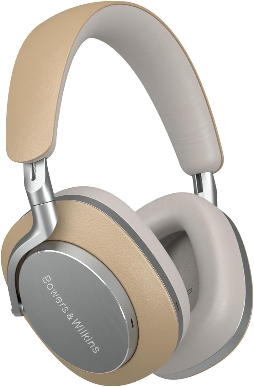 هدفون بی‌سیم اور-ایر نویز کنسلینگ پرچم‌دار Bowers & Wilkins PX8 با بلوتوث 5.0 و شارژ سریع، ۳۰ ساعت پخش با کیفیت بالا و میکروفون داخلی - رنگ تن