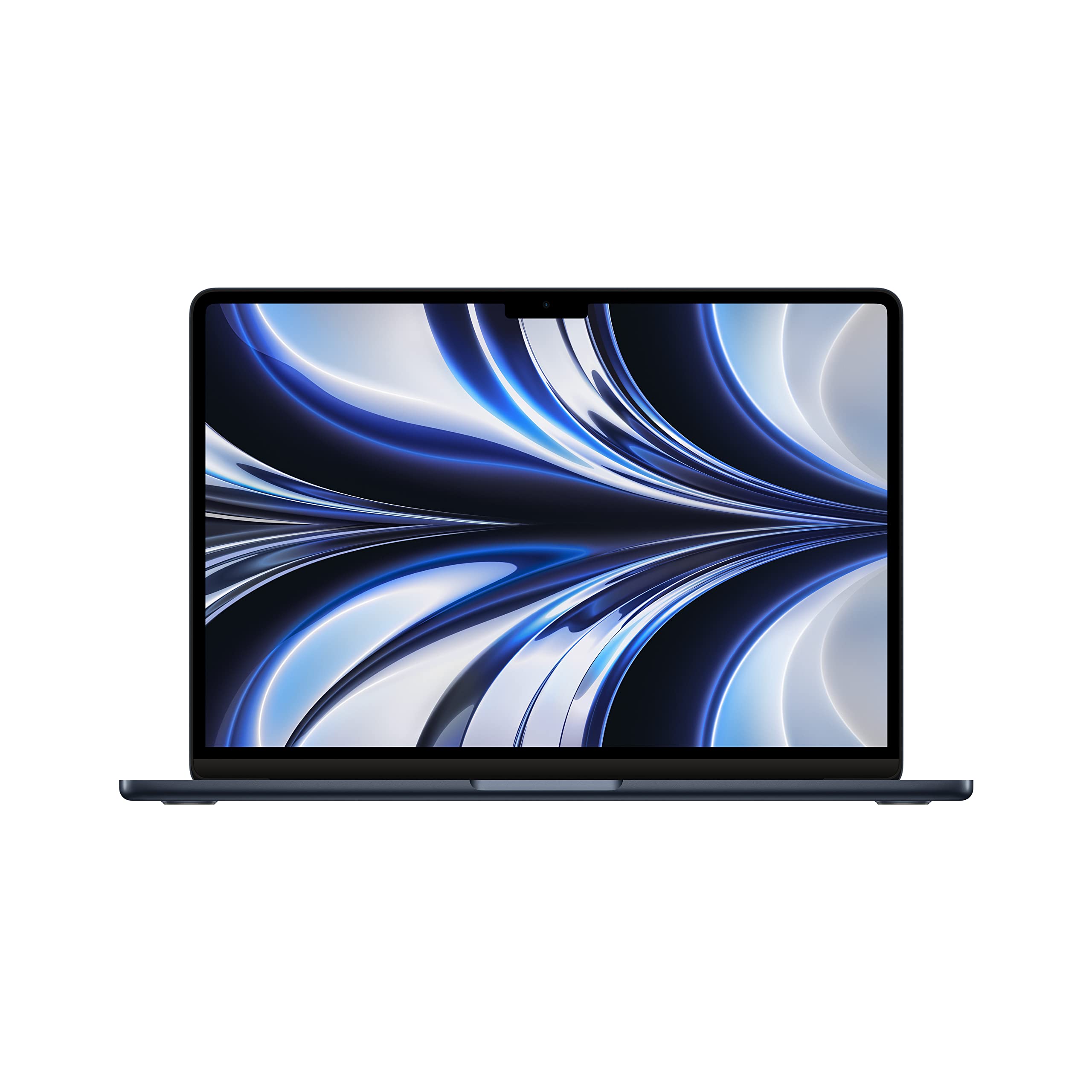 لپ تاپ اپل MacBook Air 2022 با چیپ M2: صفحه نمایش Liquid Retina 13.6 اینچ، 8 گیگابایت رم، حافظه داخلی 512 گیگابایت از نوع SSD، دوربین FaceTime HD با کیفیت 1080پیکسل. قابل استفاده با آیفون و آیپد؛ مدل Midnight.