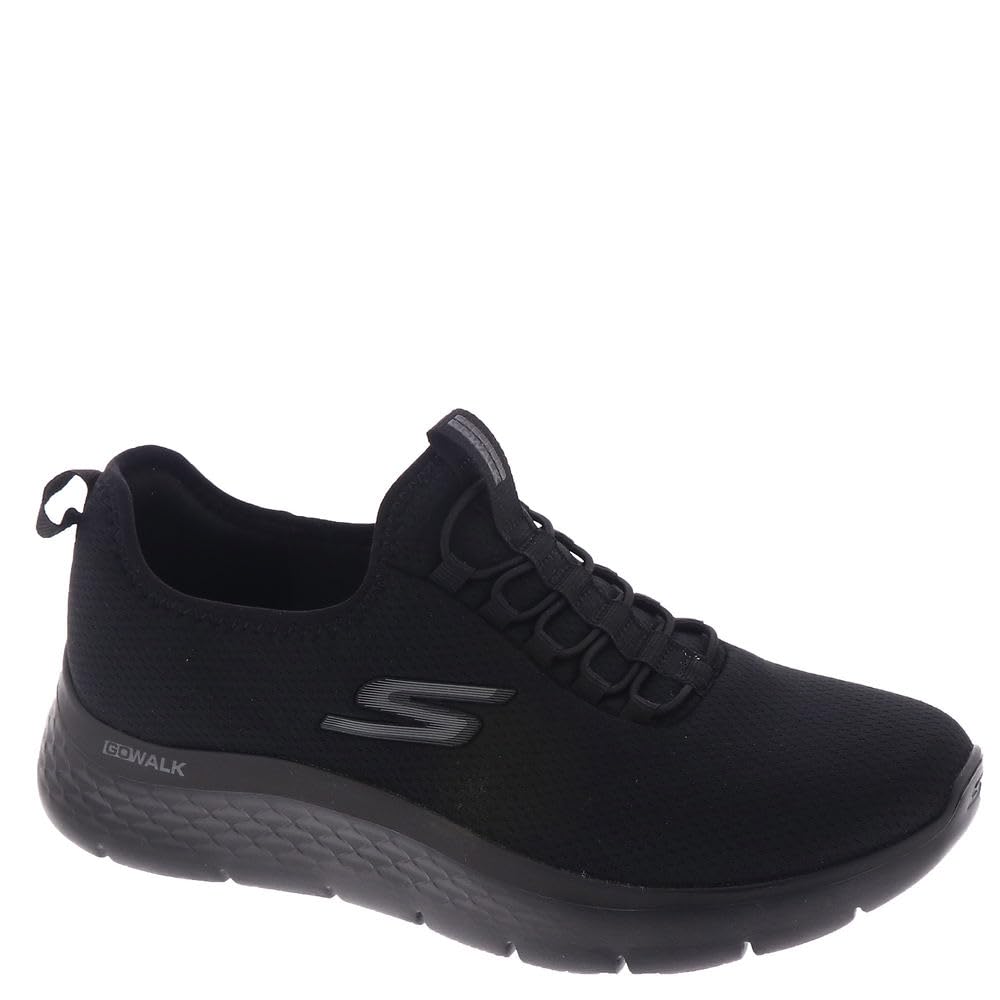 Skechers Gowalk Flex - کفش پیاده‌روی ورزشی روزمره اسلیپ-آن با فوم خنک‌شونده، کتانی مردانه سایز 46.5 EU، مشکی، 2