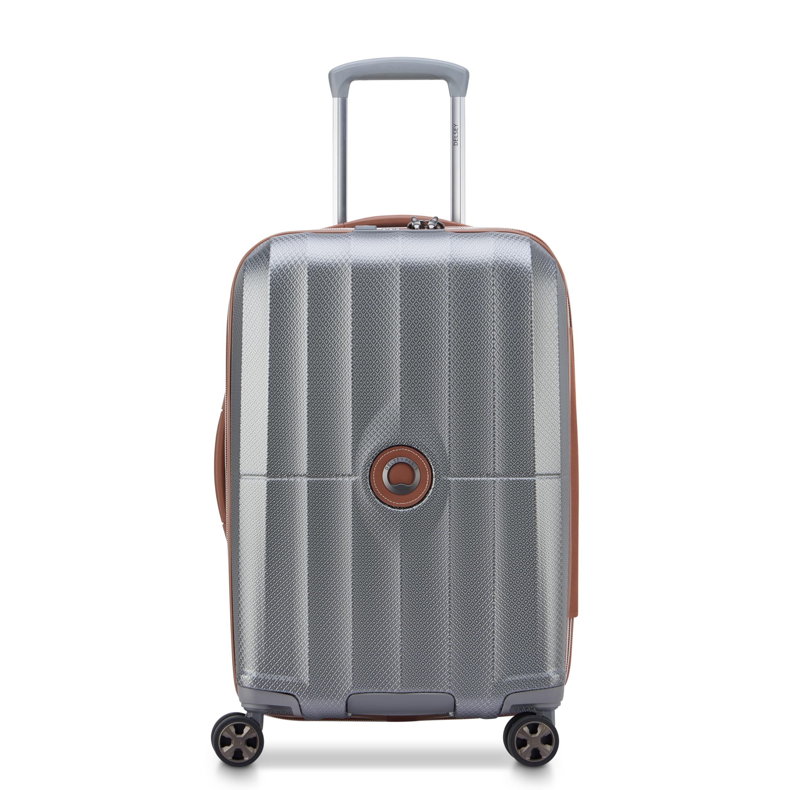 کیف‌های سخت‌پوش DELSEY PARIS St. Tropez با چرخ‌های اسپینر و قابلیت گسترش - مدل Checked-Large 28 اینچ گرافیت