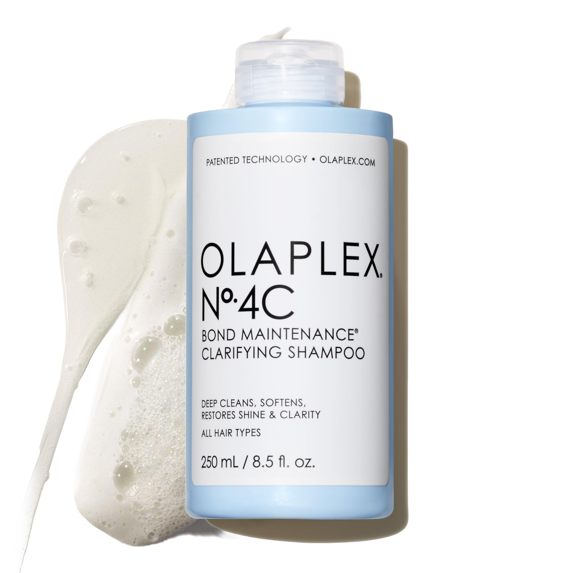 شامپو تمیزکننده Olaplex شماره 4C: به طور عمیق تمیز کرده و رسوب‌ها را از بین می‌برد و بازگردانی درخشایی موها. 8.5 اونس مایع.