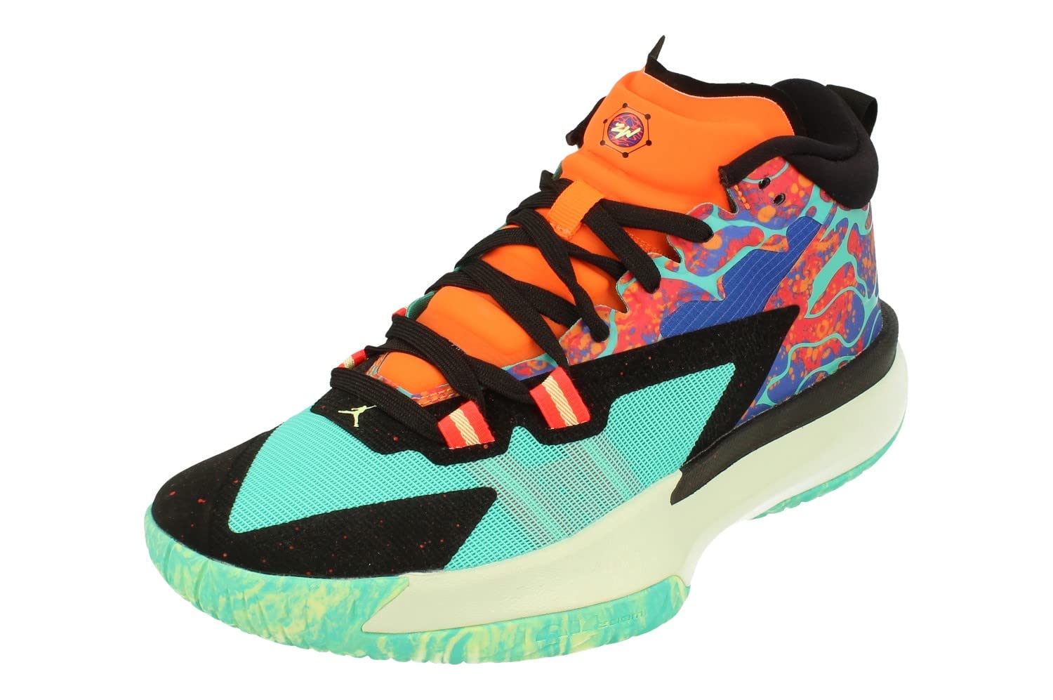 کفش‌های بسکتبال مردانه Jordan Nike Air Zion 1 مدل Da3130 با رنگ‌های Cone Black Hyper Jade 800  سایز 9، معادل 42 یورو