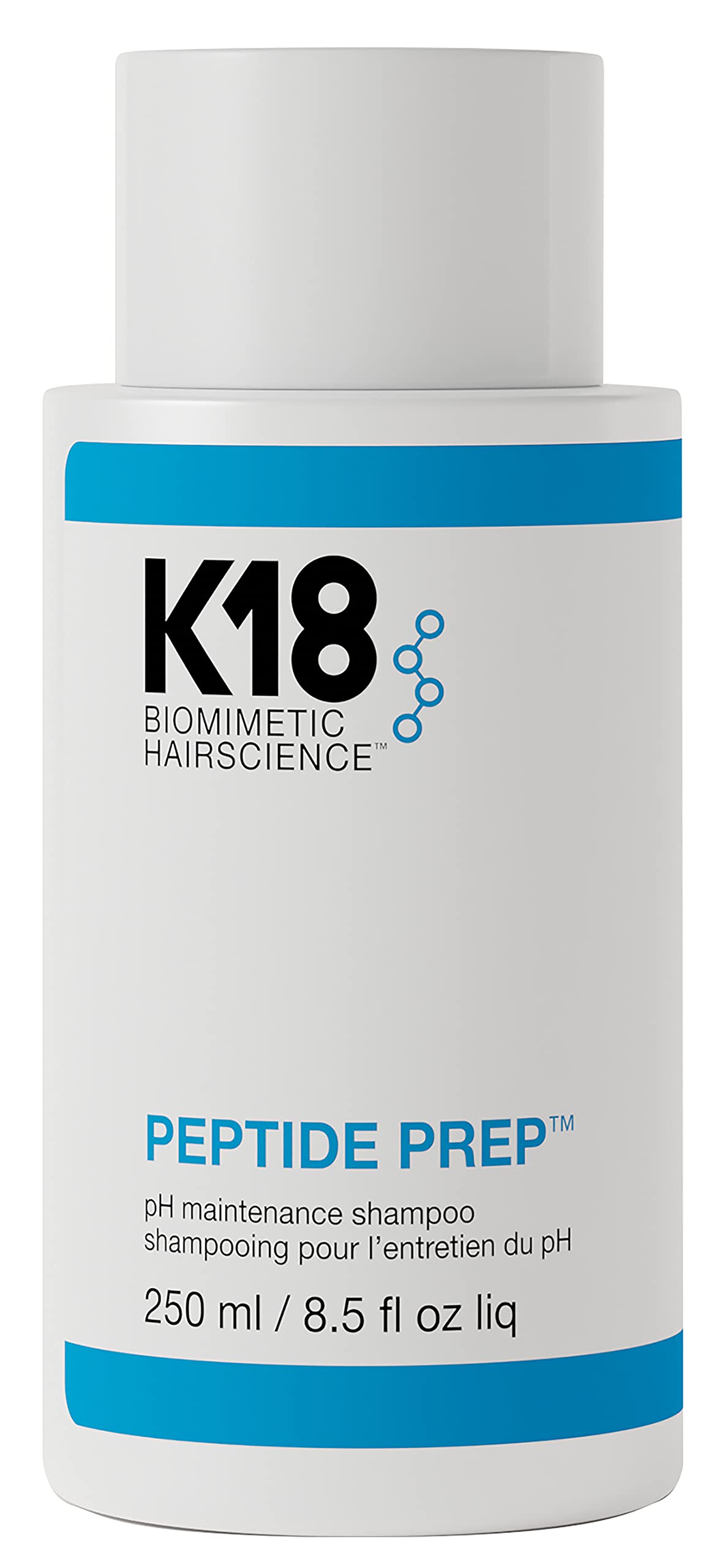 شامپو صاف کننده و رنگ محافظ K18 PEPTIDE PREP™، با pH بهینه شده، برای تمیز کردن ملایم و موثر، 8.5 اونس مایع (بسته‌ی ۱ عدد)