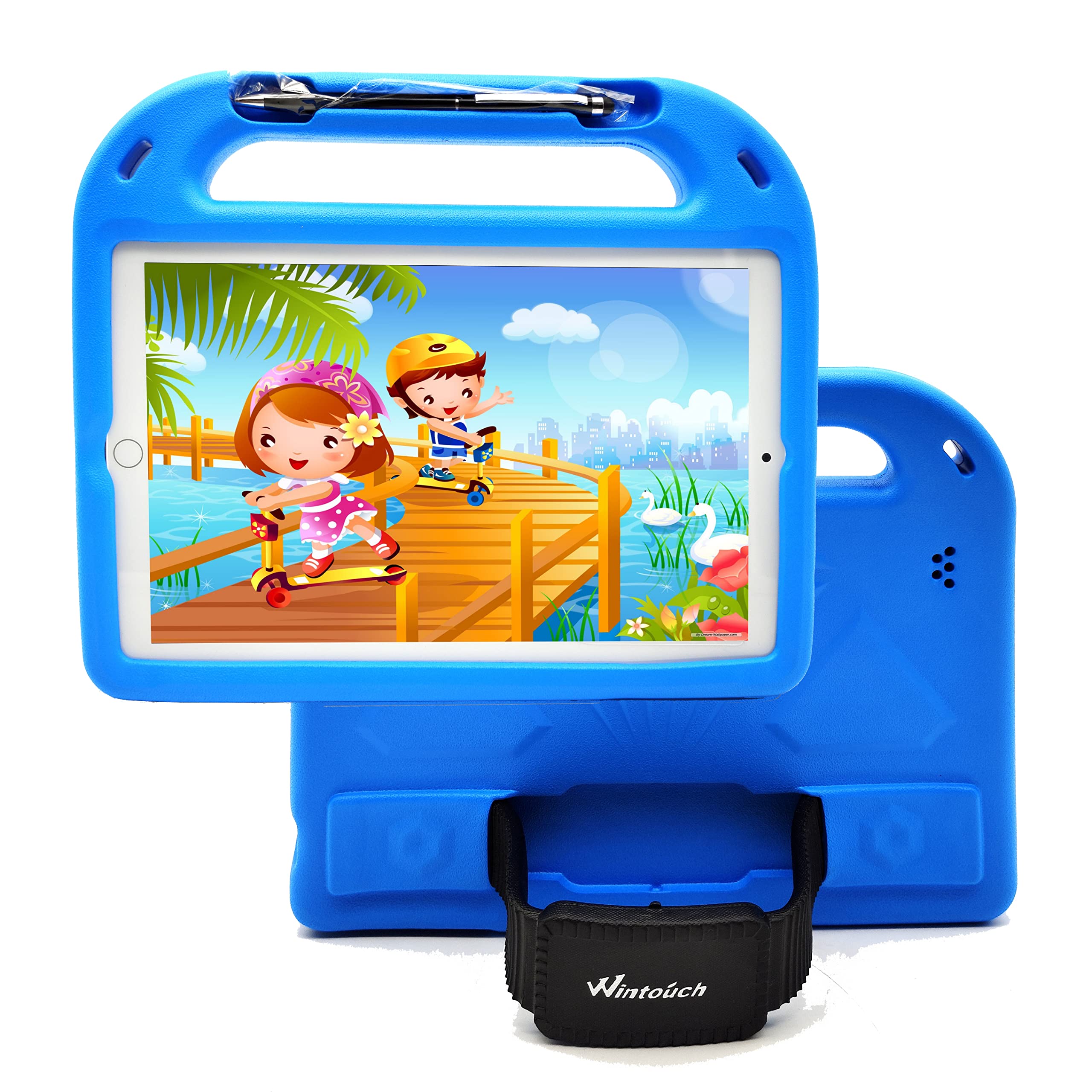 تبلت کودکانه Wintouch K13 3G با صفحه نمایش IPS HD 10.1 اینچ و قاب محافظ ضد ضربه، دو گیگابایت حافظه RAM، سی و دو گیگابایت حافظه داخلی، اندروید 7.0، رنگ آبی