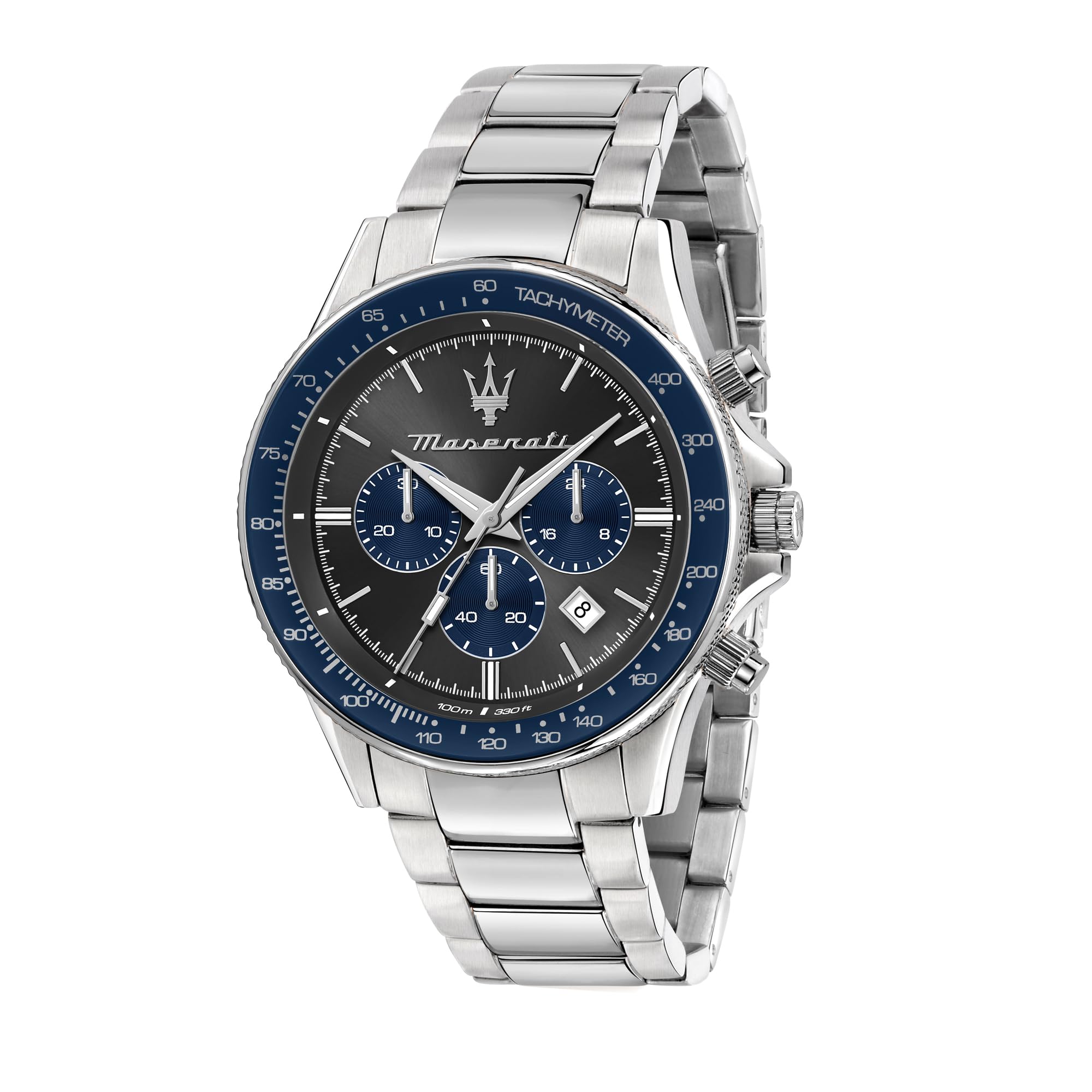 Maserati Sfida Men's Watch Limited Edition Chronograph Analogue - R8873640018, نقره‌ای, 44 میلی‌متر, برسل