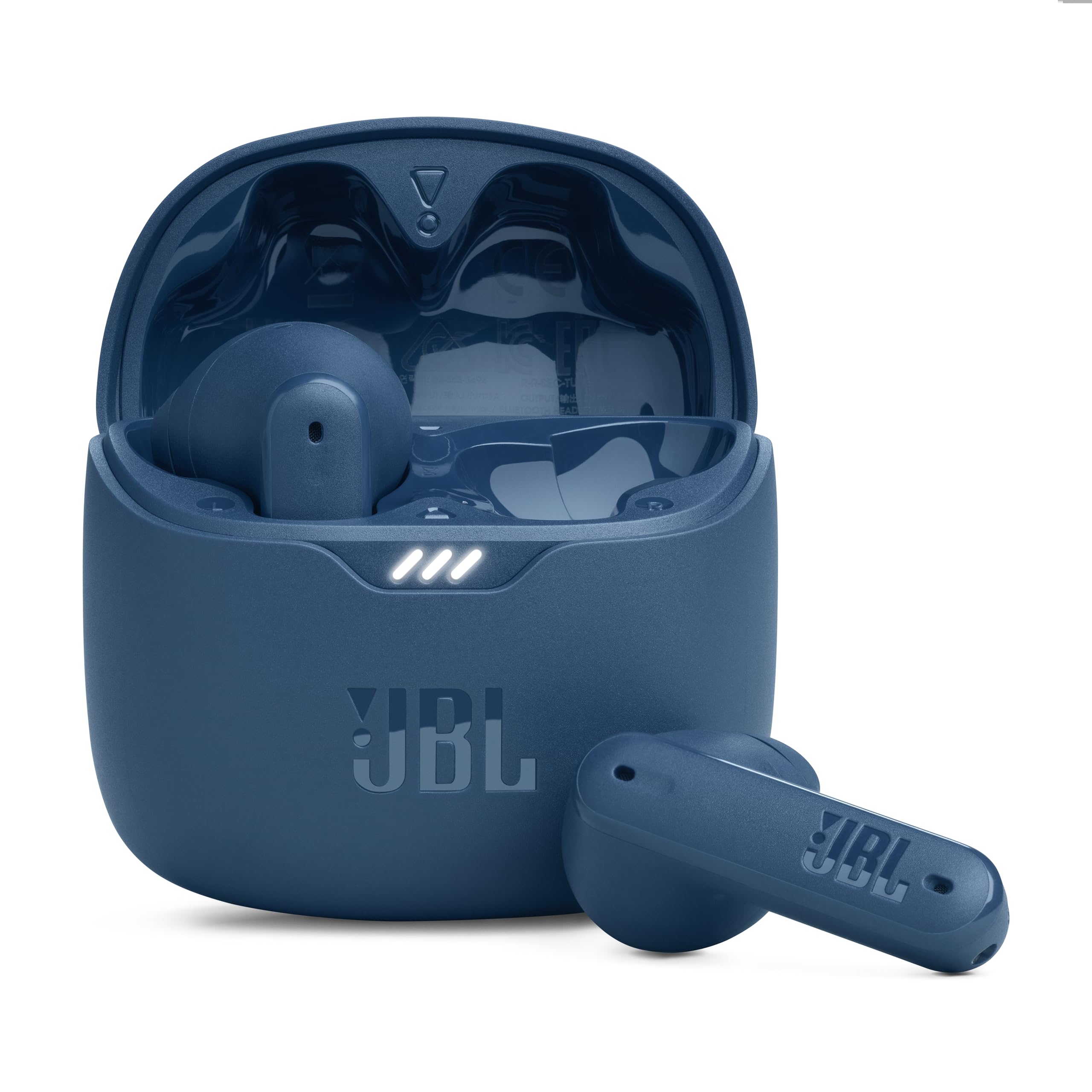 گوشی‌های بی‌سیم JBL Tune Flex با قابلیت کنسل‌کردن نویز، باس خالص، ANC + Ambient هوشمند، 4 میکروفون، 32 ساعت زمان استفاده با باتری، ضدآب و ضد عرق، قرارگیری راحت - آبی، JBLTFLEXBLU TFLEX آبی