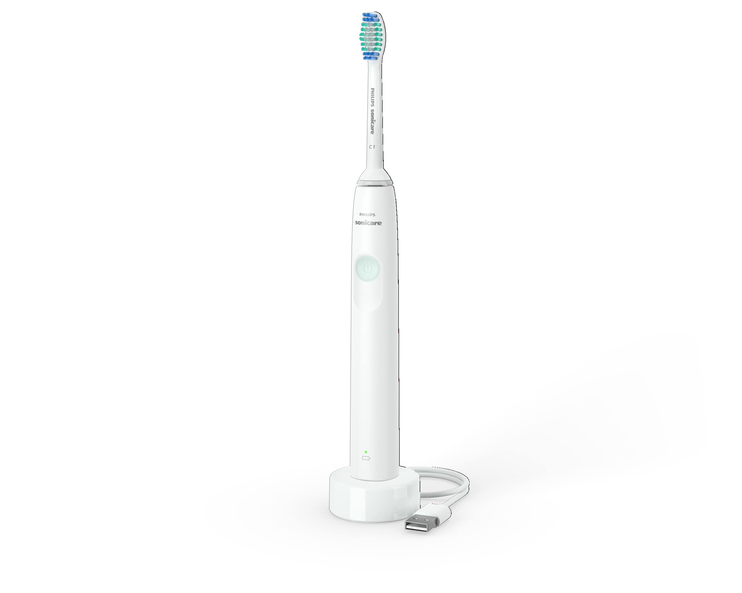 مسواک برقی قابل شارژ Philips Sonicare سری 1100، سفید، مدل HX3641/01، دارای گواهی استاندارد سه‌پین از امارات متحده عربی