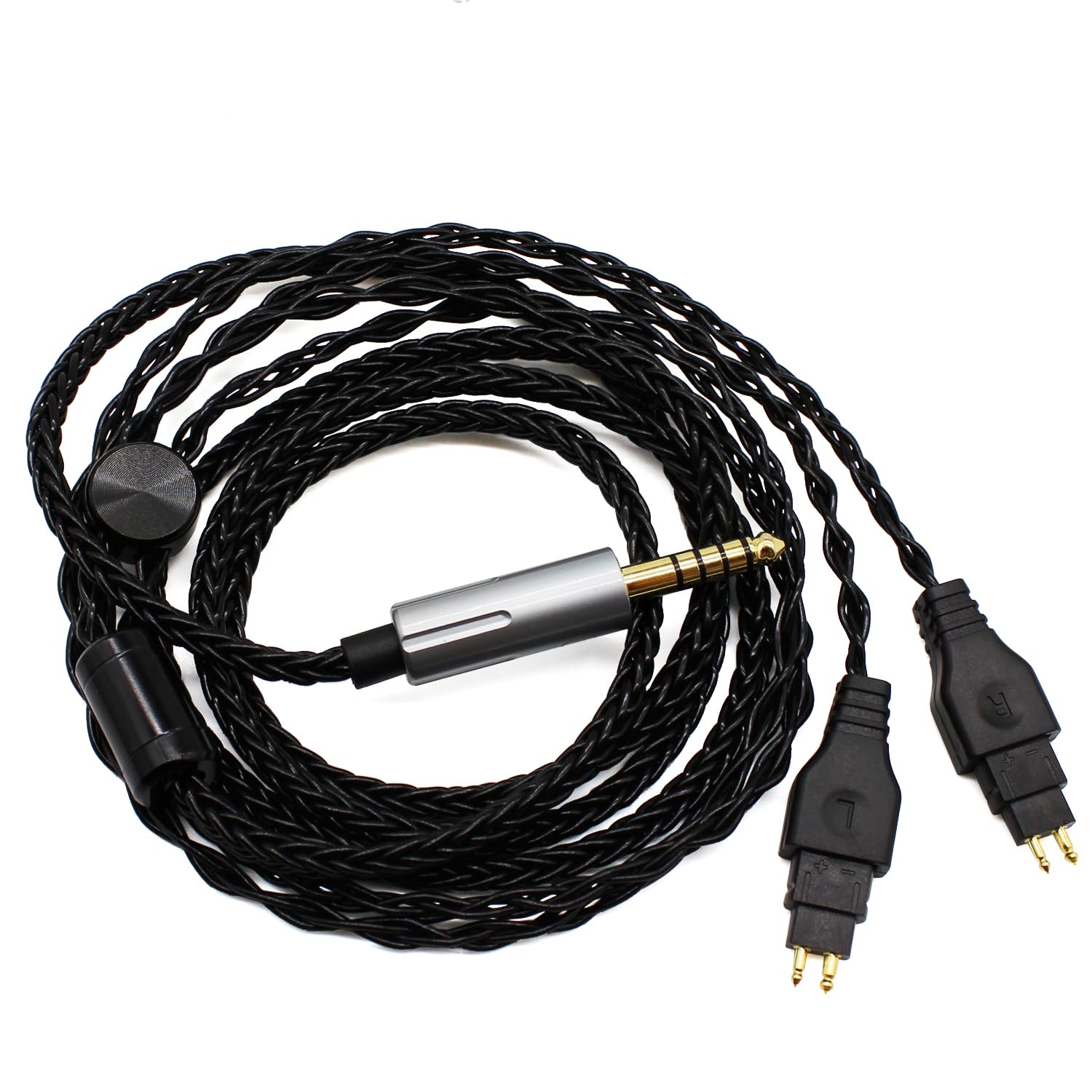 Youkamoo 4.4mm Balanced Cable Replacement Upgrade Cord Compatible with Sennheiser HD600 HD650 HD660S HD660S2 HD6XX HD580 HD58X Headphones Silver Plated Copper Cable 4ft/1.2m 4.4mm Balanced 4FT