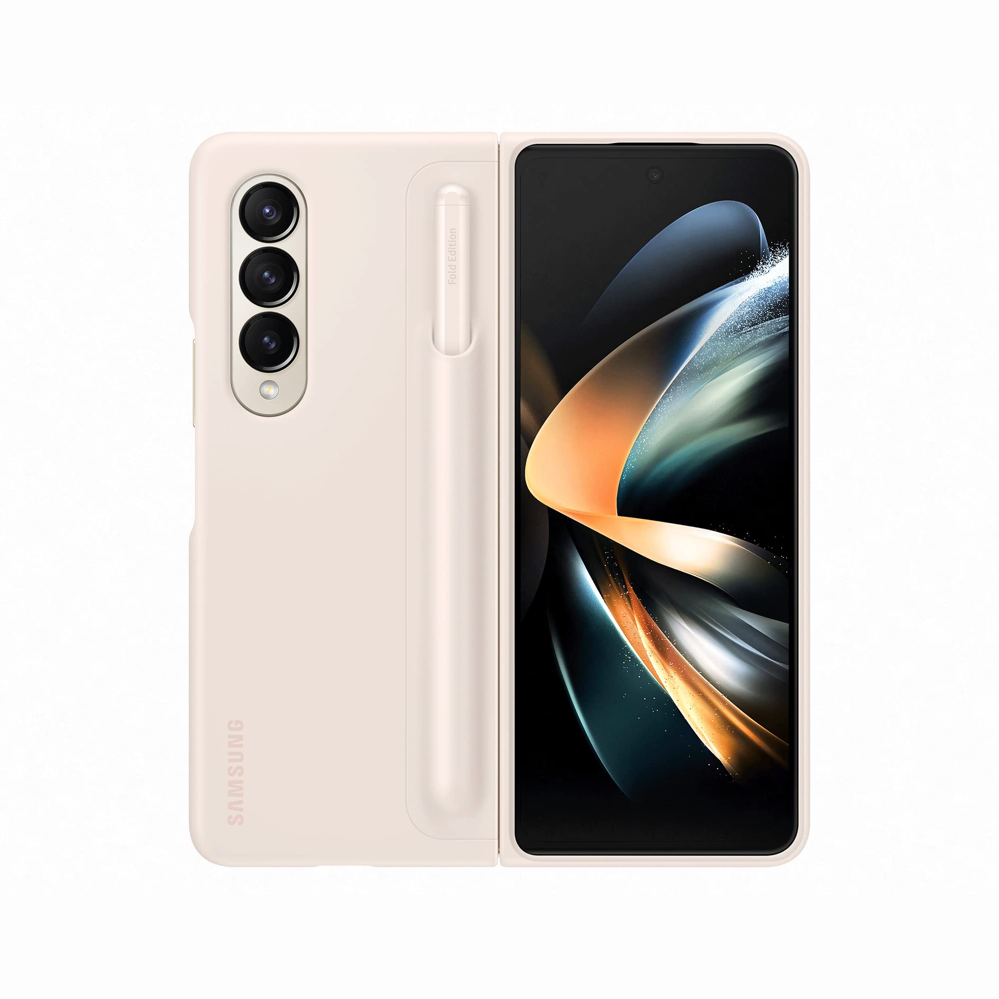 SAMSUNG Galaxy Z Fold4 Official Standing Cover with Pen Sand, EF-OF93PCUEGWW Sand Standing Cover with S Pen