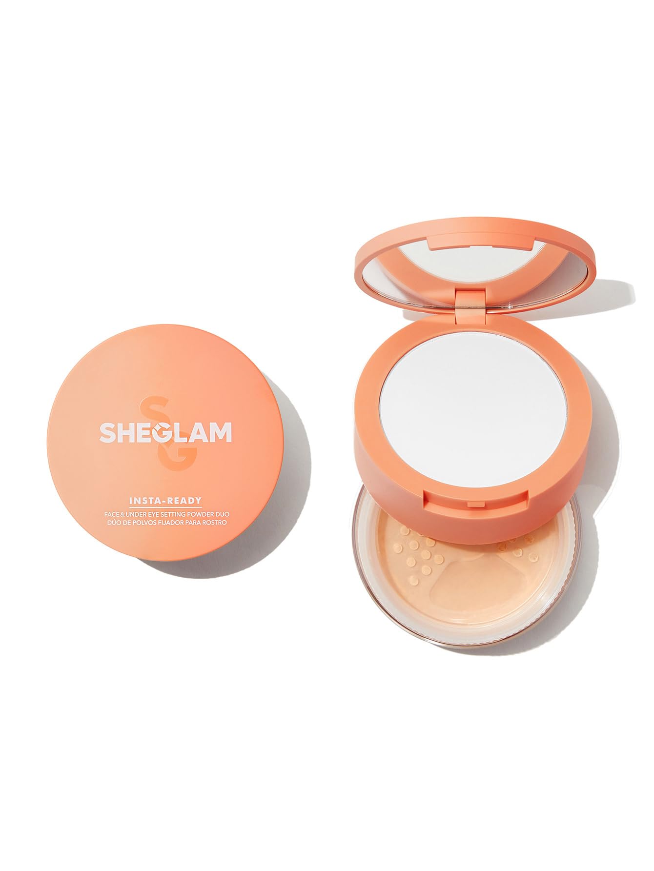 پودر تنظیم‌کننده چشم و صورت Sheglam Insta-Ready Duo-Natural Linen