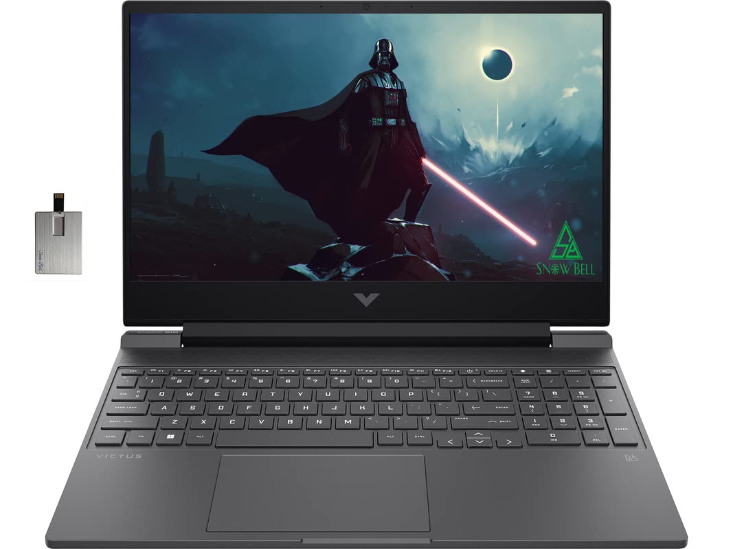 لپ تاپ بازی 15.6 اینچی HP Victus، Intel 12th Core i5-12450H، 32GB RAM، 1TB PCIe SSD، گرافیک NVIDIA GeForce GTX 1650 4GB، صفحه کلید پشتیبانی شده با نور پس‌زمینه، ویندوز 11 Pro، رنگ میکا نقره‌ای، کارت USB 32 گیگابایت (ارتقا یافته)