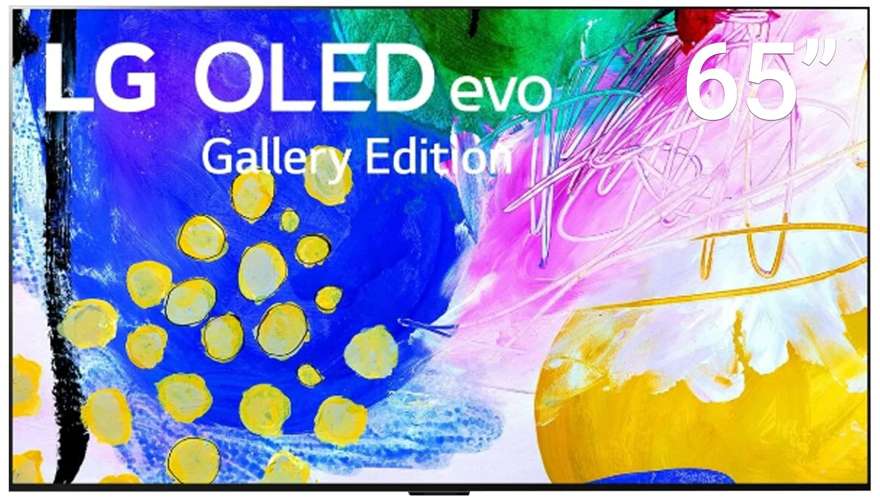 تلویزیون هوشمند LG OLED evo 4K سری G2، اندازه 65 اینچ، طراحی گالری Cinema HDR 4K webOS22 با ThinQ AI، پیکسل دیمینگ، گارانتی یک ساله، رنگ مشکی، مدل OLED65G26LA-AMAG