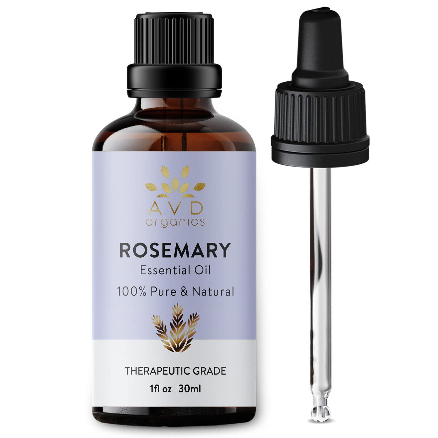 ترجمه محصول: AVD Organics روغن رزماری برای رشد مو - روغن موی طبیعی و خالص 100٪ برای تغذیه پوست سر و کنترل ریزش مو - 1 فلزی اونس رزماری 30 میلی لیتر (بسته 1 عدد)