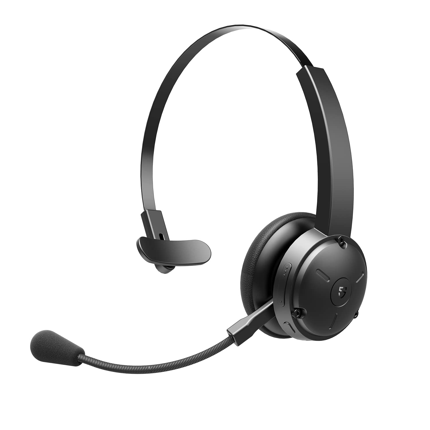 هدست بلوتوث SoundPEATS A7 Pro با میکروفون V5.2، لغو نویز هوش مصنوعی، هدست بی‌سیم با حالت سکوت، 40 ساعت زمان مکالمه برای کامپیوتر/ بازی/ مرکز تماس/ جلسه/ دفتر (مشکی)
