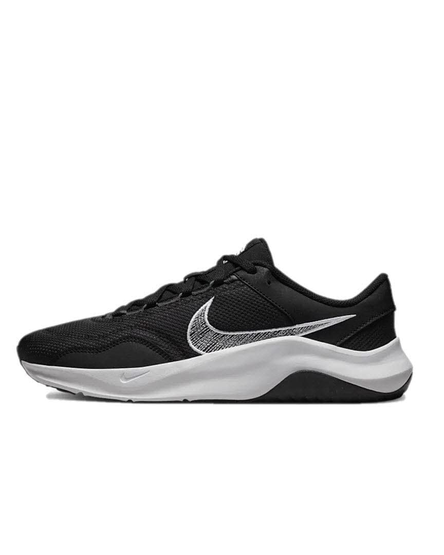 Nike LEGEND ESSENTIAL 3 NN mens LACED SHOES 43 EU BLACK/WHITE-IRON GREY