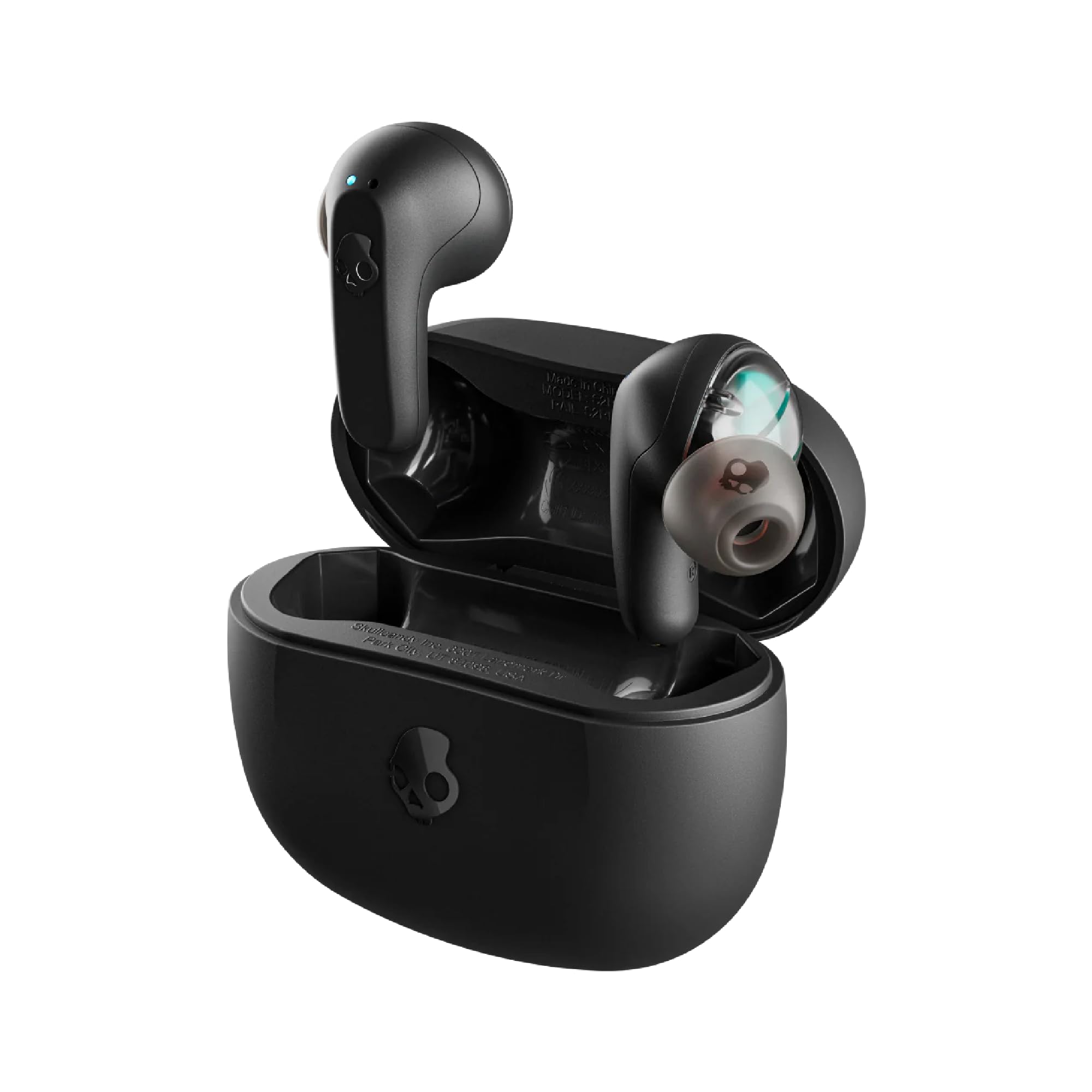 هدفون بی‌سیم Skullcandy Rail با یکپارچگی اپلیکیشن Skull-iQ و میکروفون هوش مصنوعی، باطری ۴۲ ساعته، هدفون بلوتوث برای آیفون، اندروید، و موارد دیگر - مشکی Rail‌