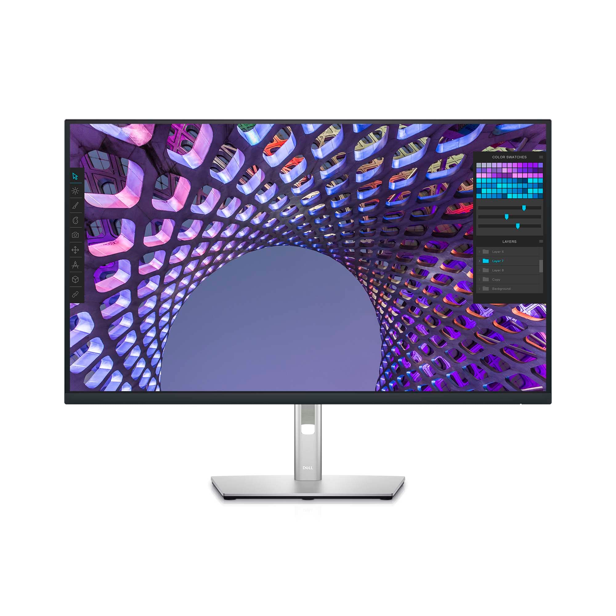 مانیتور Dell P3223QE - نمایشگر 31.5 اینچی 4K (3840 × 2160) 60Hz USB-C Hub ، زمان پاسخ 5 میلی‌ثانیه ، پورت‌های ارتباطی DP / HDMI / USB-C / USB 3.2 Gen1 / RJ45 ، ارتفاع / کج / چرخش / تنظیم پایه - مشکی