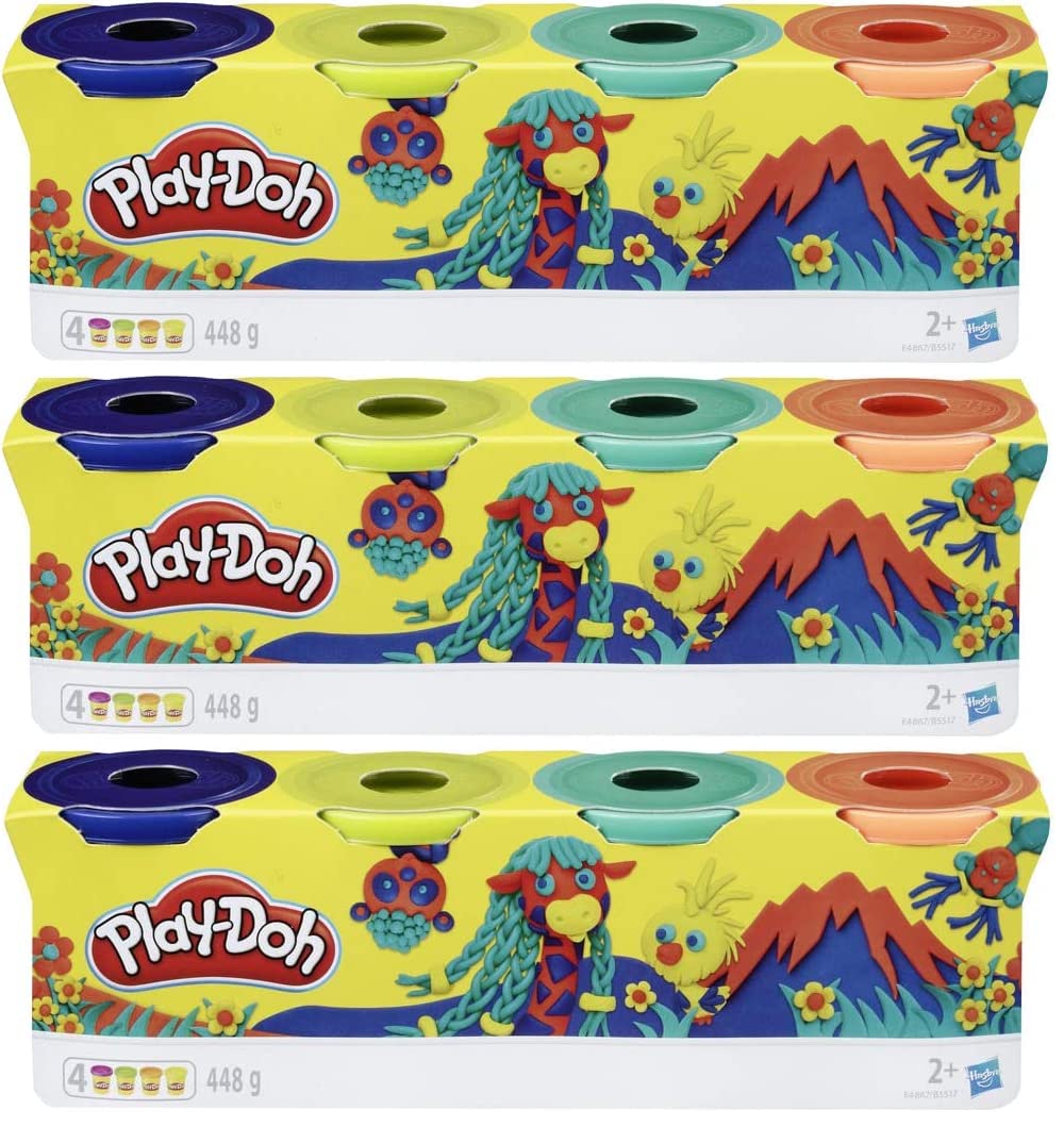 بازی کردن., Play-Doh Bulk Wild Colors 12-Pack از ماده مدلسازی غیر سمی، (4 اونس) بشکه‌ها (12 بشکه، 48 اونس) Wild 12 بشکه (4 اونس)