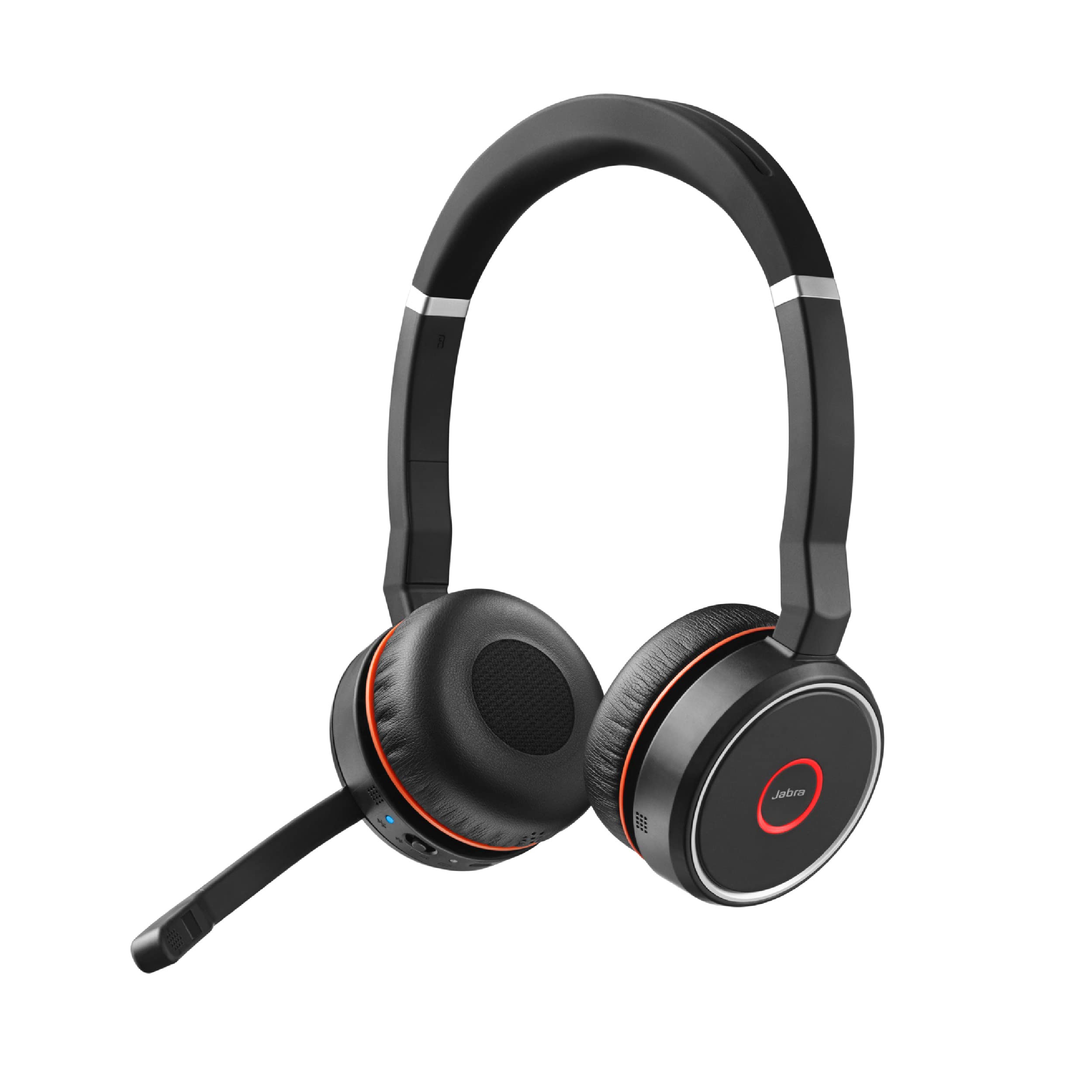 هدست بی‌سیم استریویی Jabra Evolve 75 SE - هدست بلوتوث با میکروفن کاهنده نویز، کنسل هوشمند نویز - اختصاصی MS Teams، سازگار با تمامی پلتفرم‌های دیگر - رنگ مشکی MS Teams Stereo