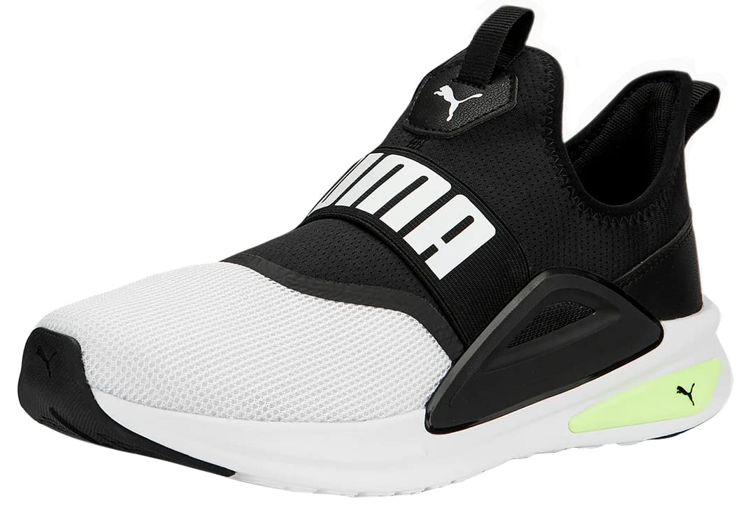 کتانی اسنیکر مردانه PUMA Softride Enzo Evo اسلیپ-آن، سایز 45 (EU)، رنگ‌ها: Puma Black، Puma White، Fast Yellow