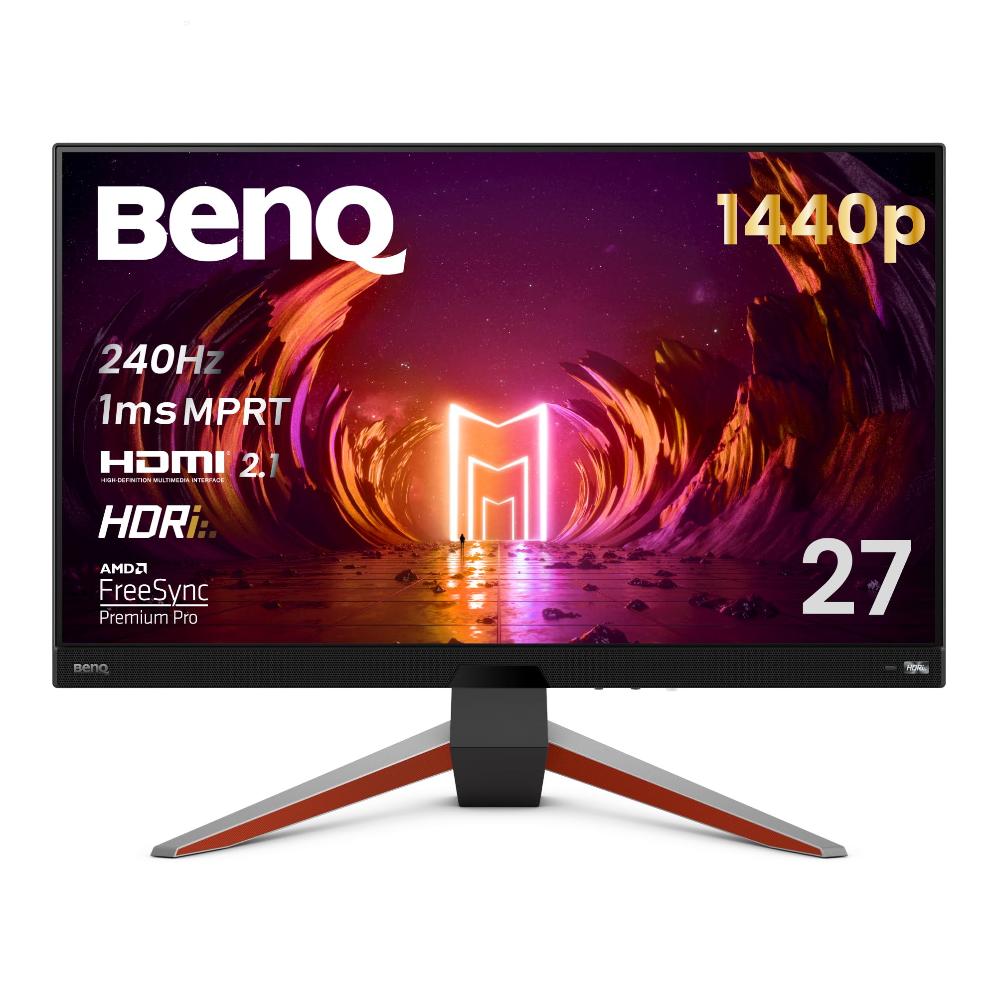 میانبر بازی BenQ MOBIUZ EX270QM 27 اینچ 1ms 240Hz مانیتور بازی QHD، IPS، فناوری HDRi، DisplayHDR 600، AMD FreeSync Premium Pro، 98٪ DCI-P3، بلندگوهای داخلی 2.1 کاناله، HDMI 2.1، مراقبت از چشم، بدون حاشیه 27 اینچ QHD IPS | 240Hz 1ms | 2.1 بلندگو