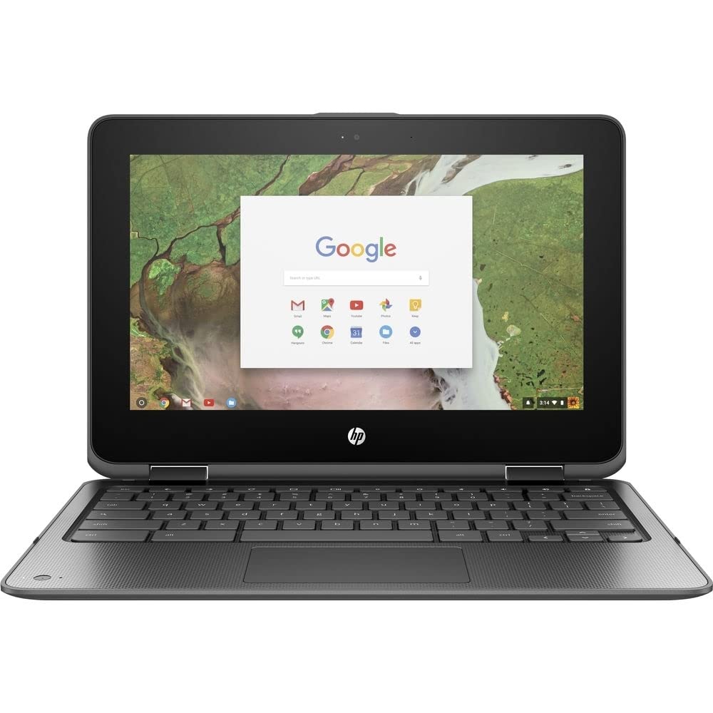 لپ تاپ اچ‌پی Chromebook x360 11 G1 EE 11.6 اینچ لمسی با ۴ گیگابایت رم و ۳۲ گیگابایت حافظه داخلی SSD، با پردازنده سلرون N3350 ۱.۱ گیگاهرتز، سیستم عامل ChromeOS، رنگ خاکستری (تجدید نظر شده)