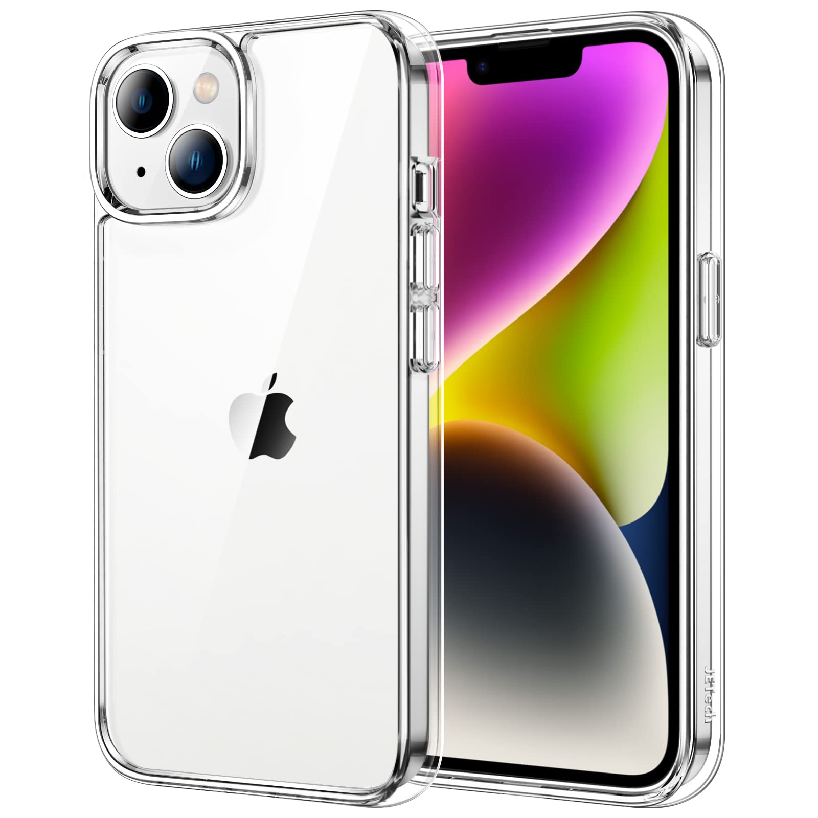 کاور تلفن همراه ضد زرد شدن JETech برای iPhone 14 Plus 6.7 اینچ، پوشش ضد ضربه تلفن، عقب شفاف ضد خط و خش (شفاف)