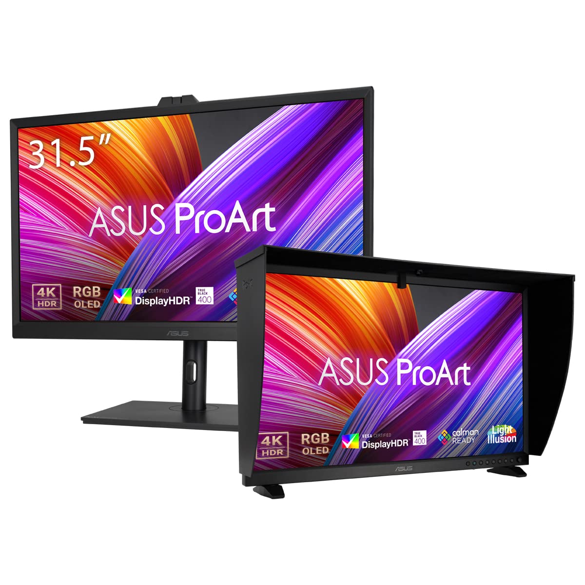 مانیتور حرفه ای ASUS ProArt Display OLED PA32DC - اندازه 31.5 اینچ، رزولوشن 4K UHD (3840 x 2160)، 99٪ DCI-P3، دارای کالریمتر داخلی، پشتیبانی از HDR-10، HLG، ΔE < 1، پورت USB-C، HDMI، آماده Calman، یکپارچه‌سازی ColourSpace. 32 اینچ، 4K OLED، پورت USB-C با قدرت 65 وات.