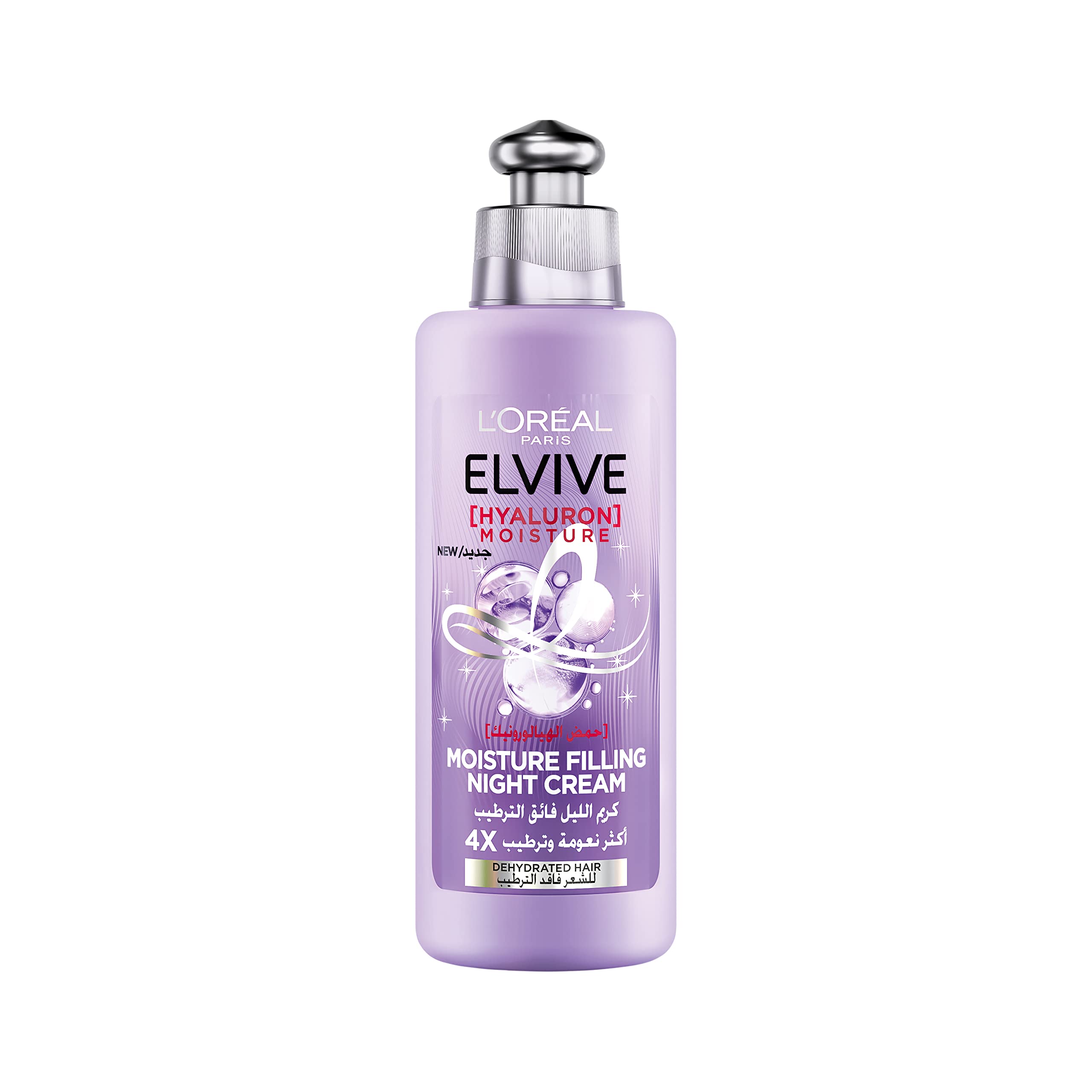 کرم شبانه L’Oréal Paris Elvive Hyaluron Moisture Filling با حجم ۲۰۰ میلی‌لیتر، ۱ عدد (بسته‌ی ۱ عدد)