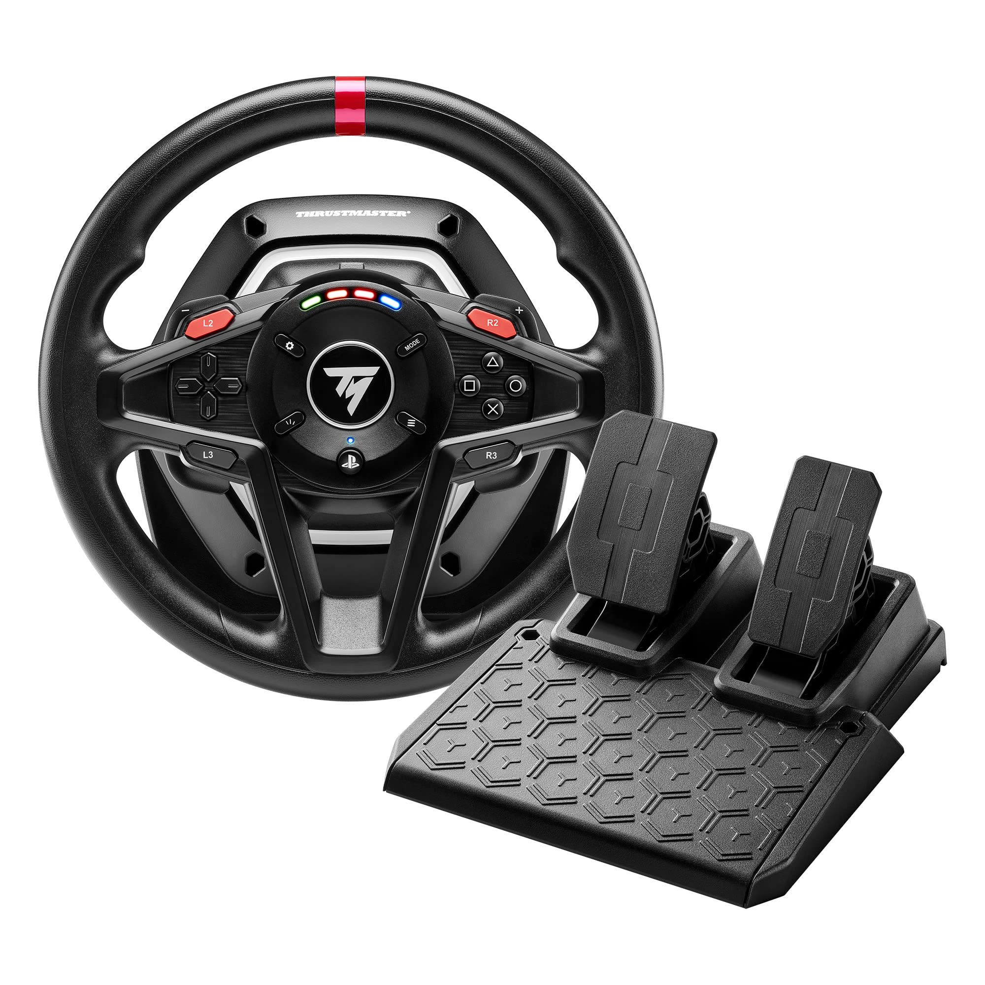 Thrustmaster T128 - چرخ مسابقه‌ای با عملکرد بالا و پدالهای بازخورد نیرو برای کامپیوتر، PS4 و PS5، PS5 Pro Standalone
