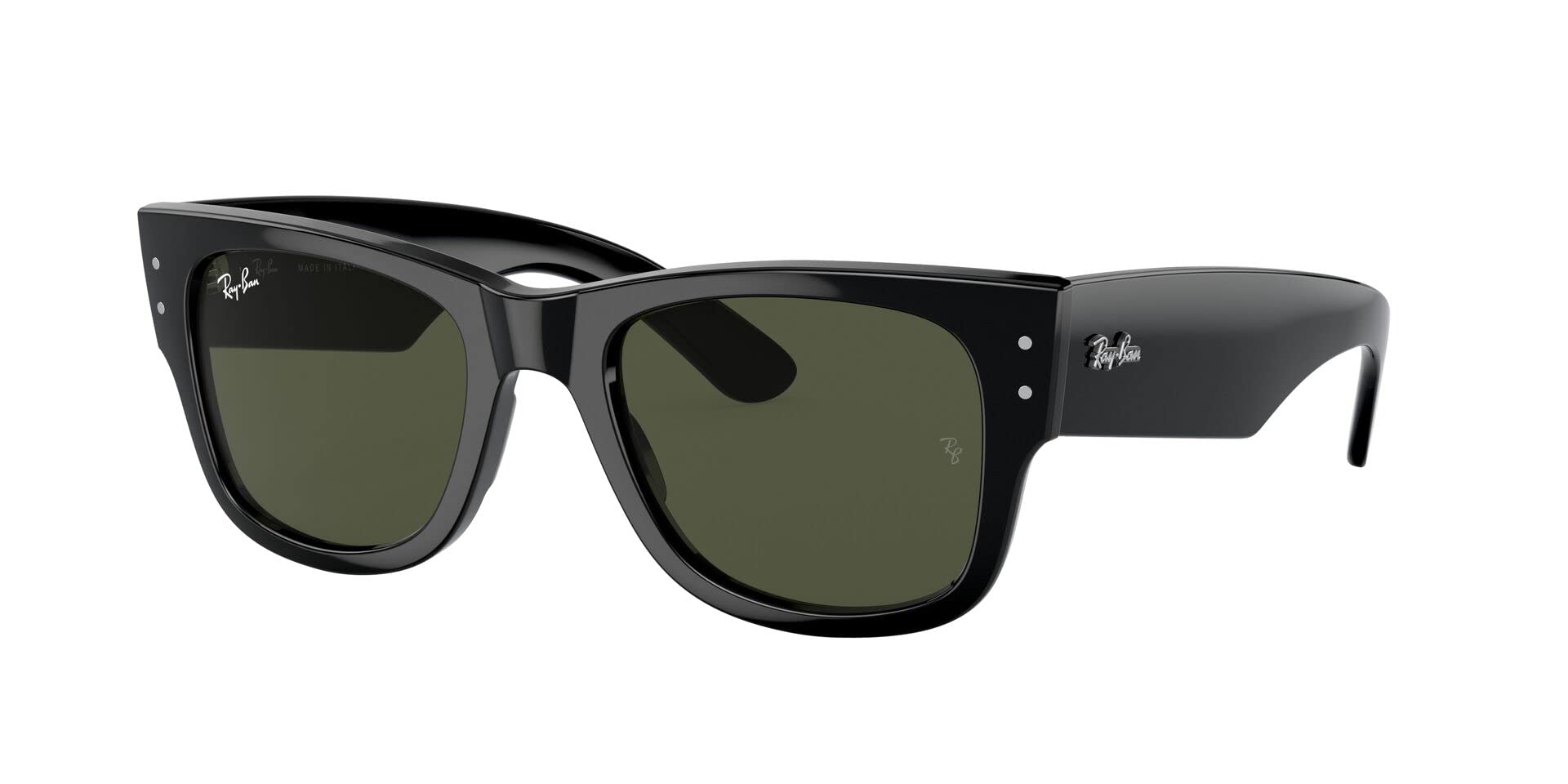 عینک آفتابی مربع ویفر بزرگ Ray-Ban RB0840s رنگ سیاه/سبز با قطر ۵۱ میلیمتر