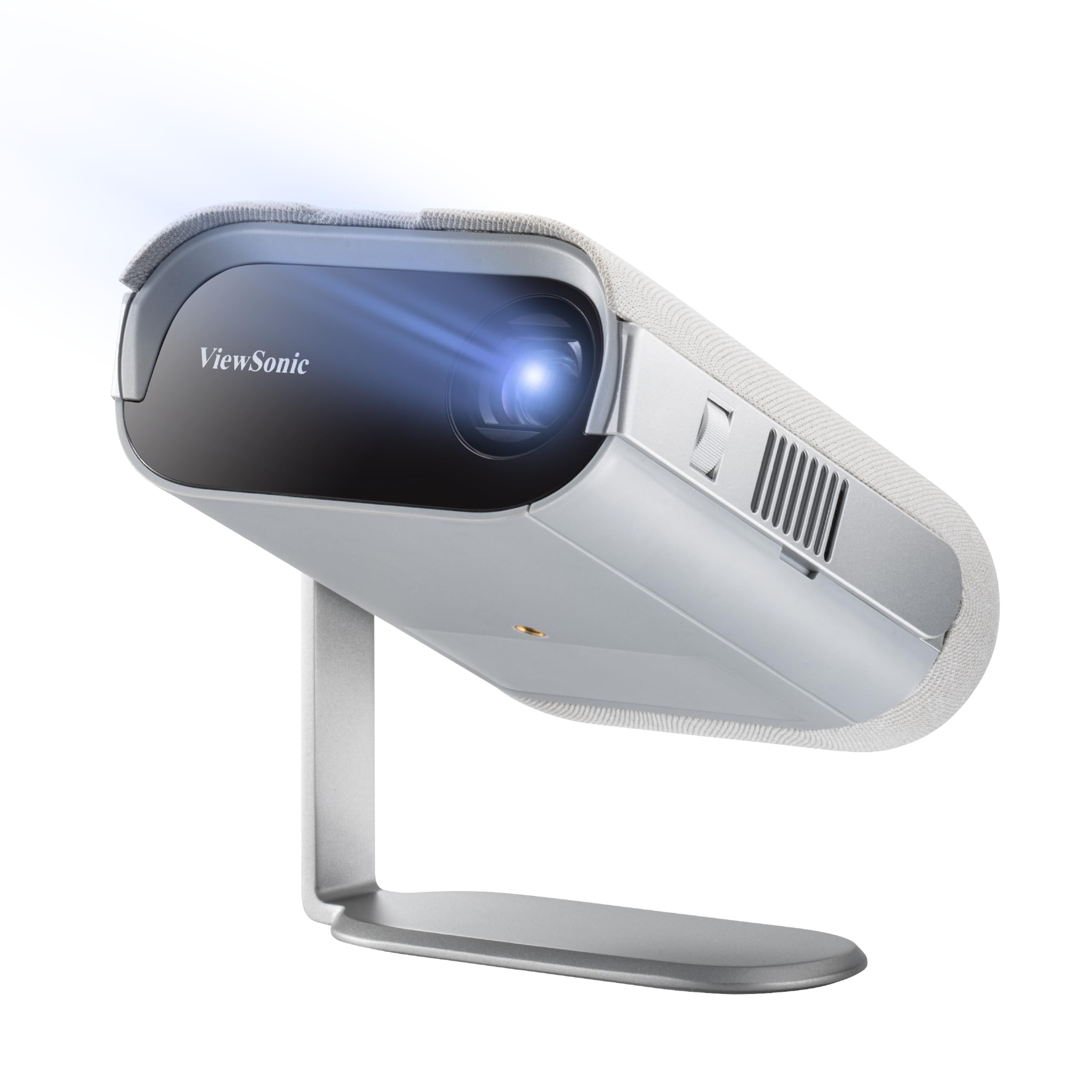 ViewSonic M1 Pro 720p HD Smart LED Portable Projector برای سرگرمی خانگی با WiFi ، Bluetooth و صدای Harman Kardon طراحی شد. این پروژکتور قابل حمل 720p با رنگ خاکستری دارای WiFi و بتوث است.