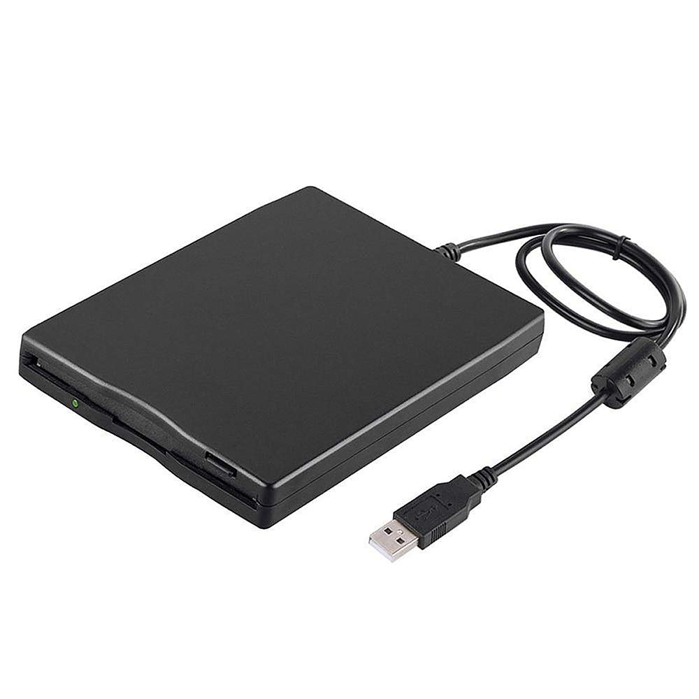 Eacam USB External Floppy Disk Drive Portable 3.5 اینچ رابط USB درایو دیسک فلاپی جانبی خارجی رابط Plug and Play کم صدا برای لپ تاپ و کامپیوتر شخصی رنگ مشکی