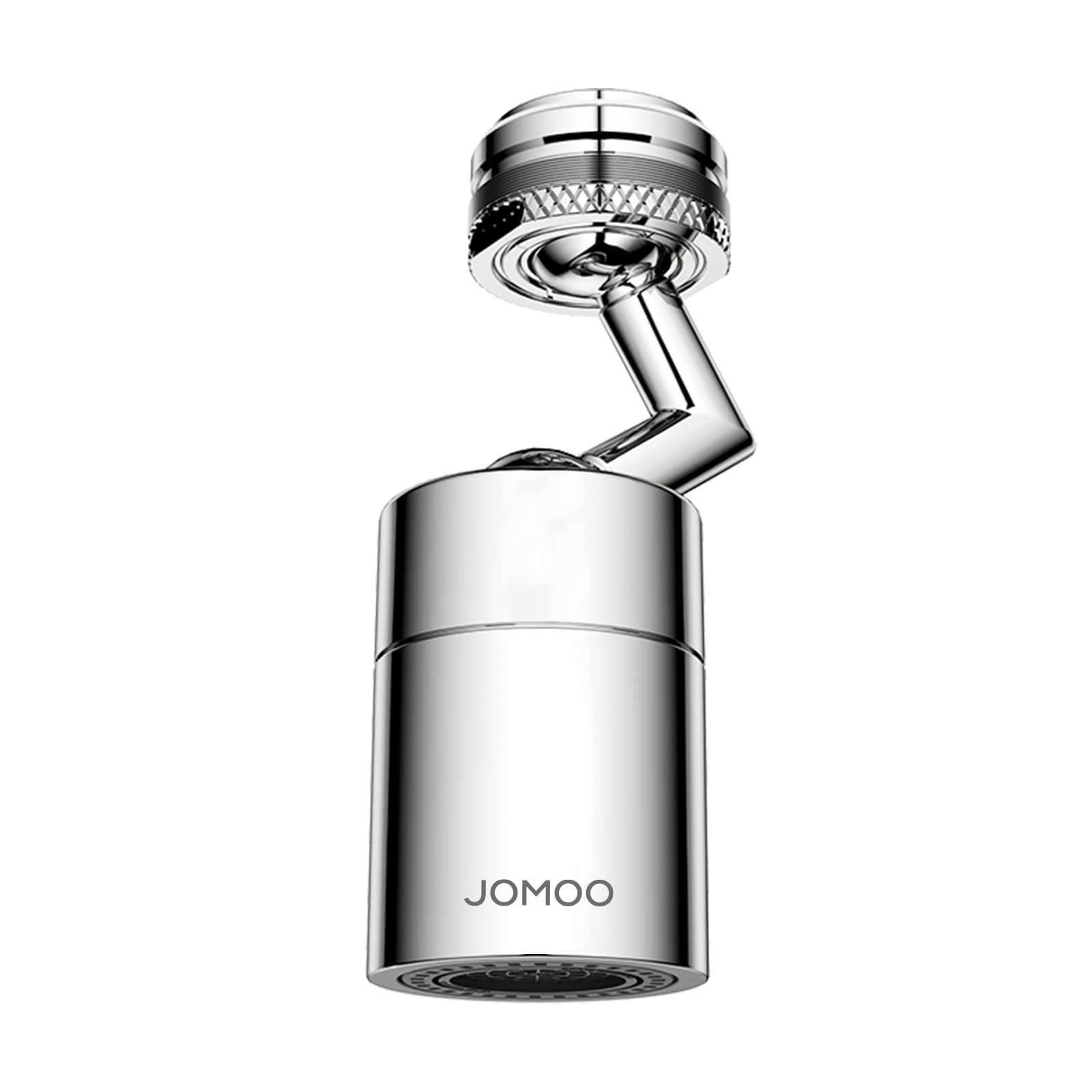سرپیچ آبگران JOMOO، فیلتر پراکندگی 720 درجه قابل چرخش، سرپاش حبابی با 2 جریان، تسهیم کننده آب برای حمام و آشپزخانه-کروم