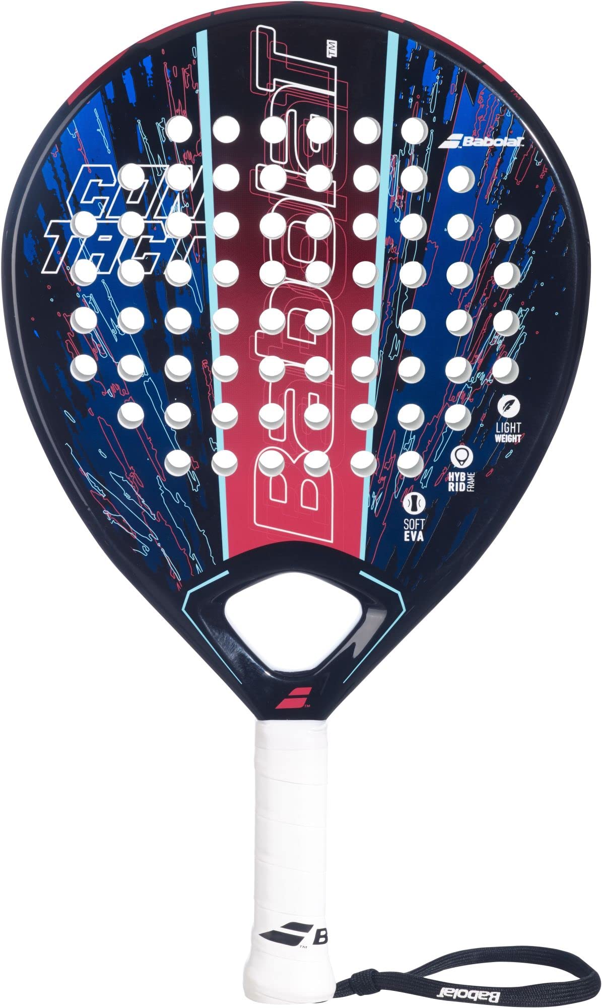 Babolat Padel Schaufel یک اندازه سیاه با آبی و قرمز