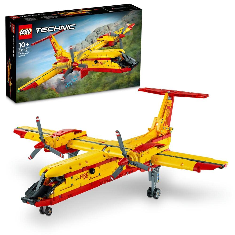 مجموعه ساخت هواپیما LEGO 42152 تکنیکی، بزرگ بازی‌های کودکان، ابزار ساخت باز بازسازی هوایی، هواپیمای بزرگ، بازی انفجار، مهندسی برای کودکان، ایده‌ هدیه آموزشی، بالای 10 سالگی.