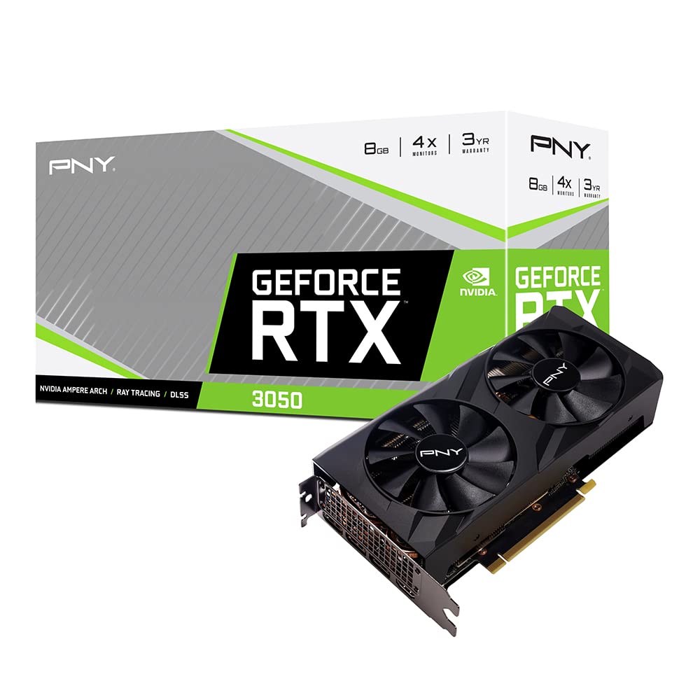 کارت گرافیک PNY GeForce RTX 3050 8GB GDDR6 Verto با دو فن