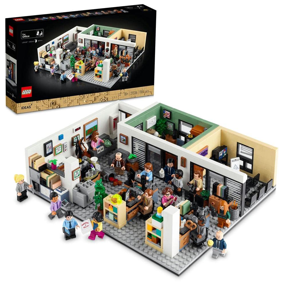 مجموعه ساخت LEGO Ideas The Office 21336؛ مدل نمایشی و هدیه رمضان برای بزرگسالان، شامل بخشی از شرکت داندر میفلین در شاختن از موکومنتری معروف آمریکایی (1،164 قطعه)