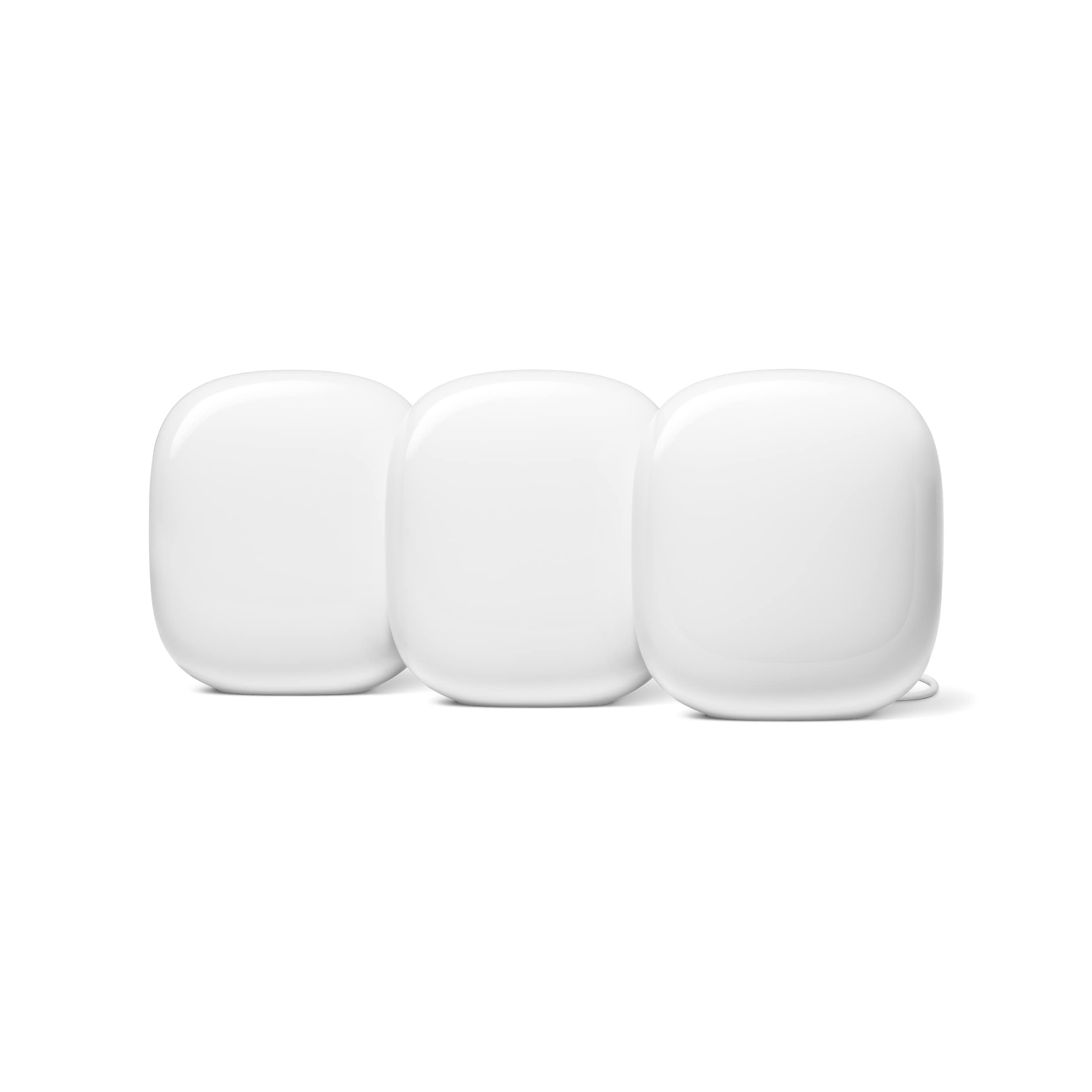 Google Nest WiFi Pro - 6E - سیستم Wi-Fi منزل قابل اعتماد با سرعت بالا و پوشش کامل خانه - روتر مش - 3 بسته - بسته برفی 3 بسته برف